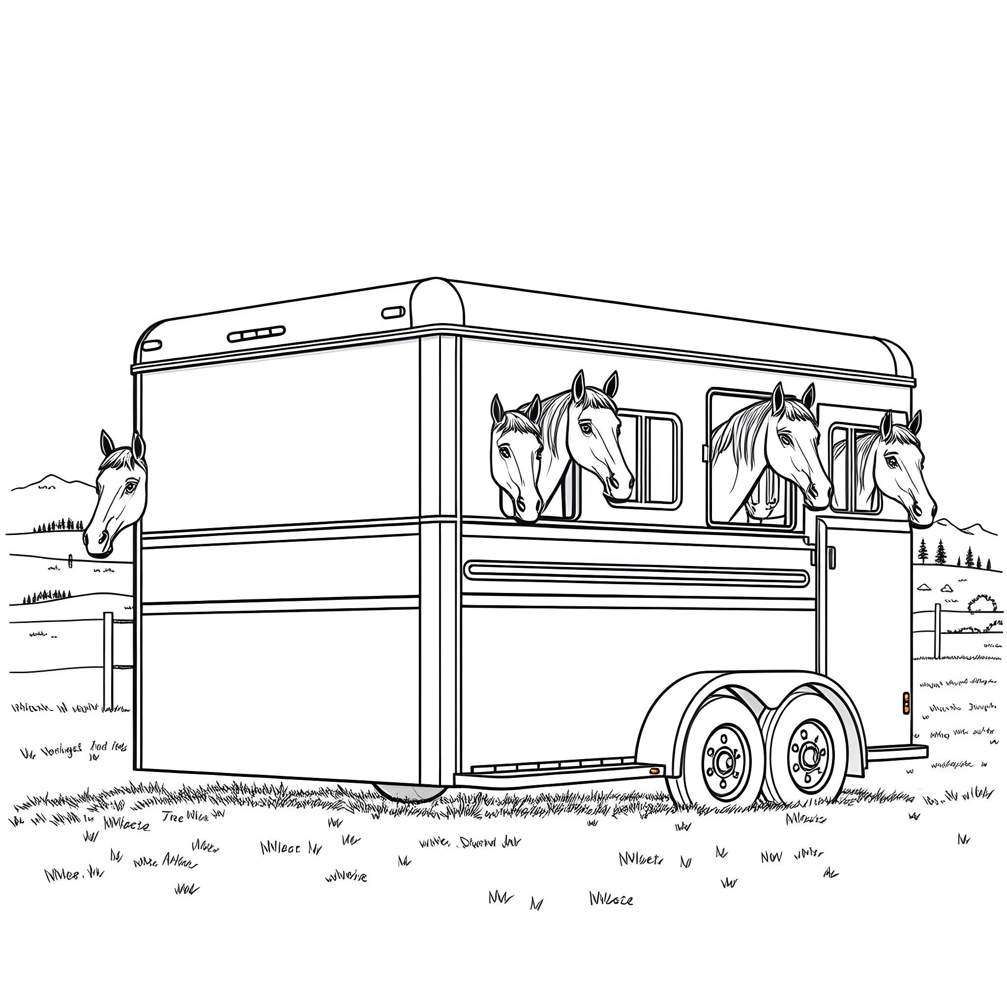 Best Horse Trailer Coloring Pages (Free Printable PDF)