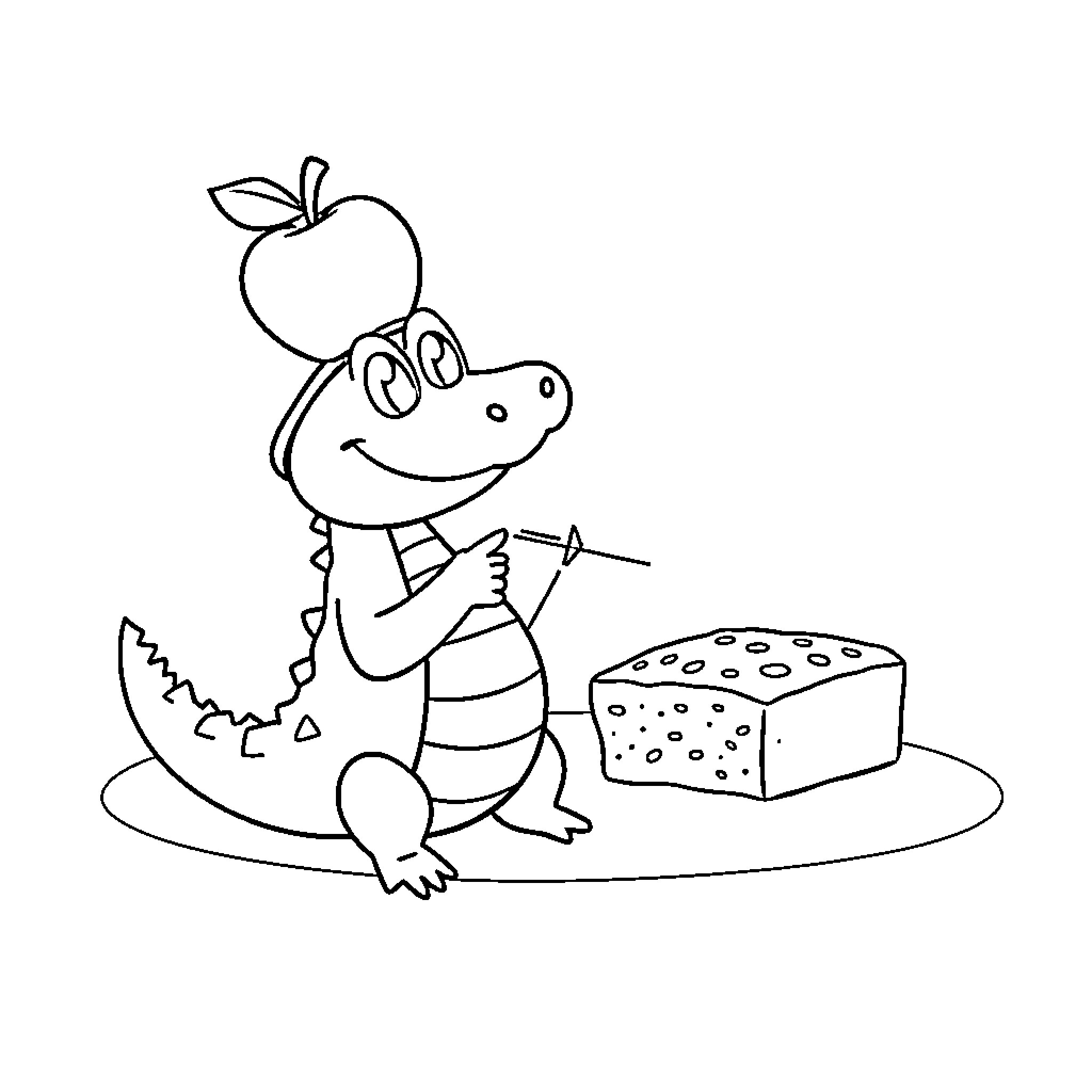 Letter from a Friendly Creature Coloring Page (free black-and-white line drawing printable PDF for all, from beginners to advanced learners, including children, teens, adults, and seniors)