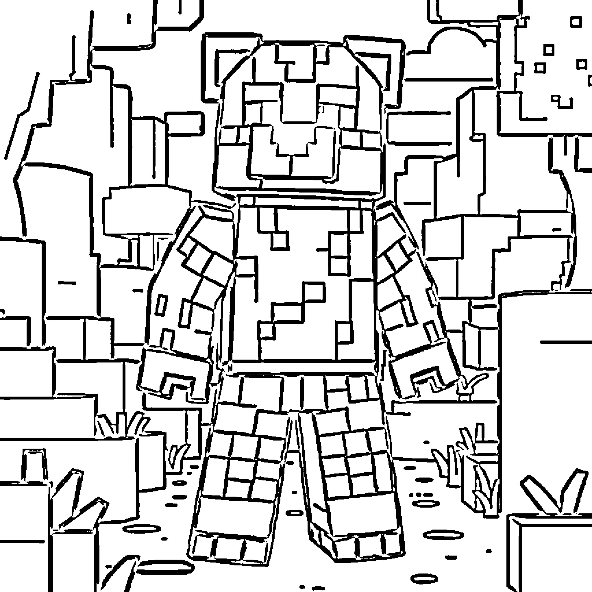 Dog Man on an adventure in the city Coloring Page (free black-and-white line drawing printable PDF for all, from beginners to advanced learners, including children, teens, adults, and seniors)
