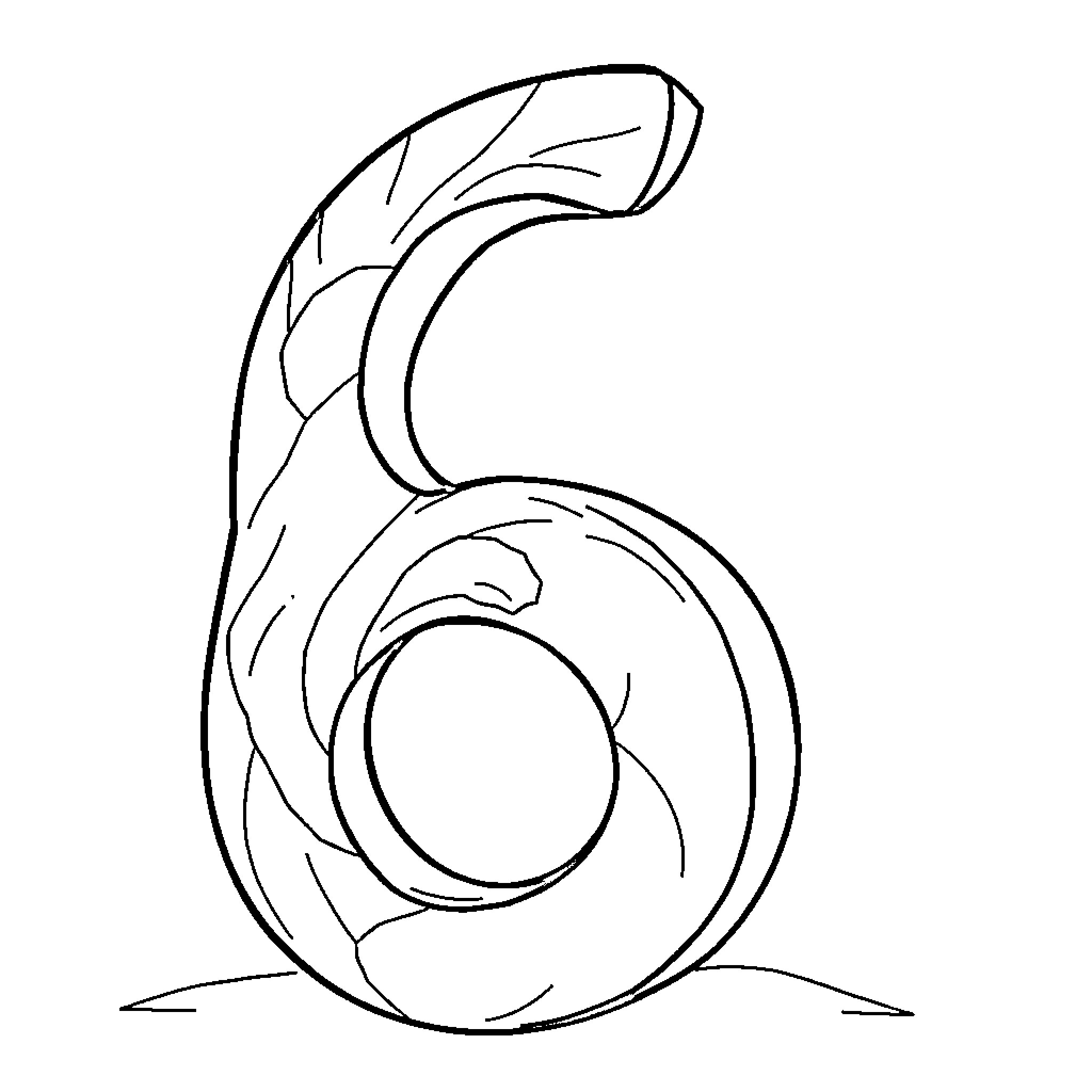 Number Abstract Geometric Shapes Design Coloring Page (free black-and-white line drawing printable PDF for all, from beginners to advanced learners, including children, teens, adults, and seniors)