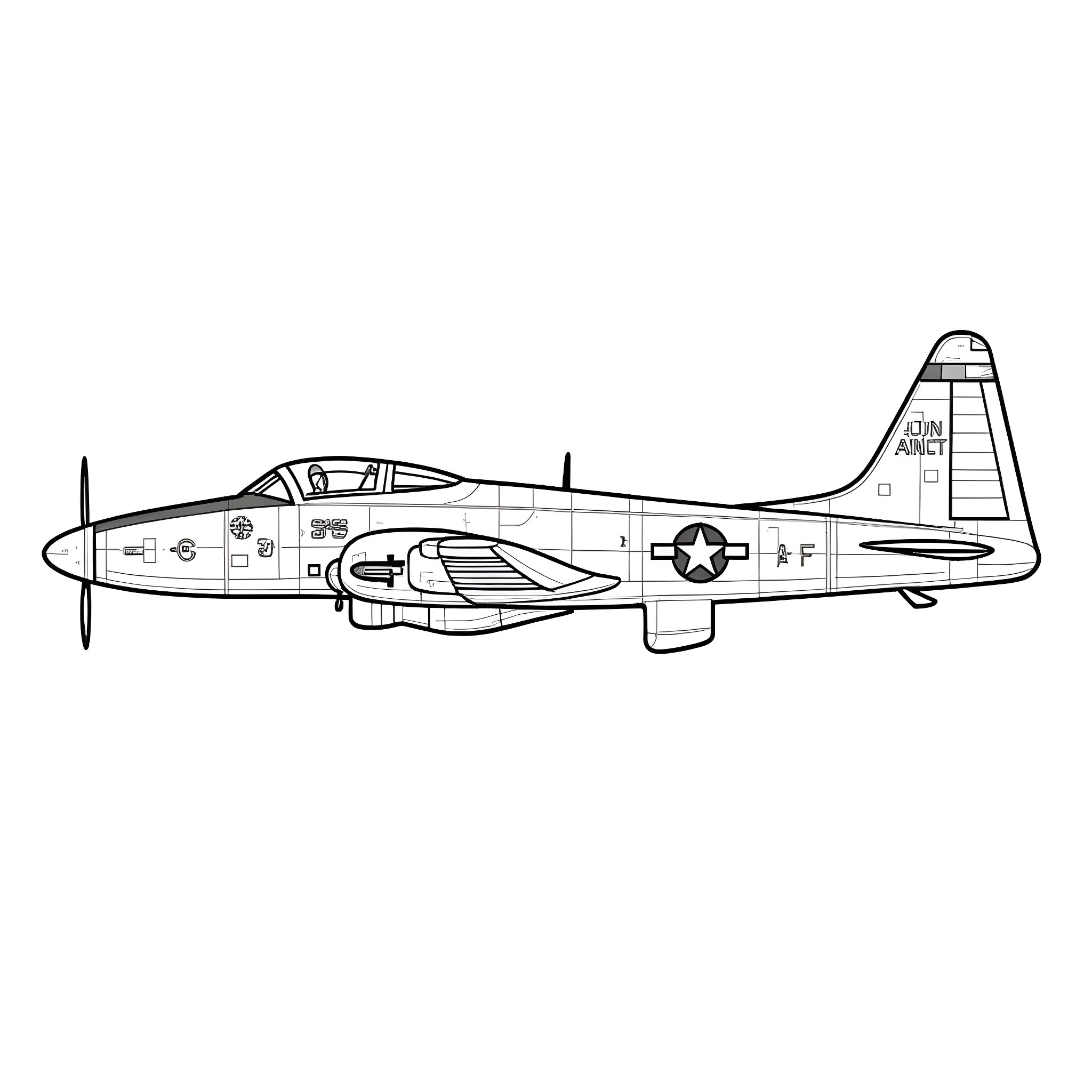 Airplane taking off from airfield Coloring Page (free black-and-white line drawing printable PDF for all, from beginners to advanced learners, including children, teens, adults, and seniors)