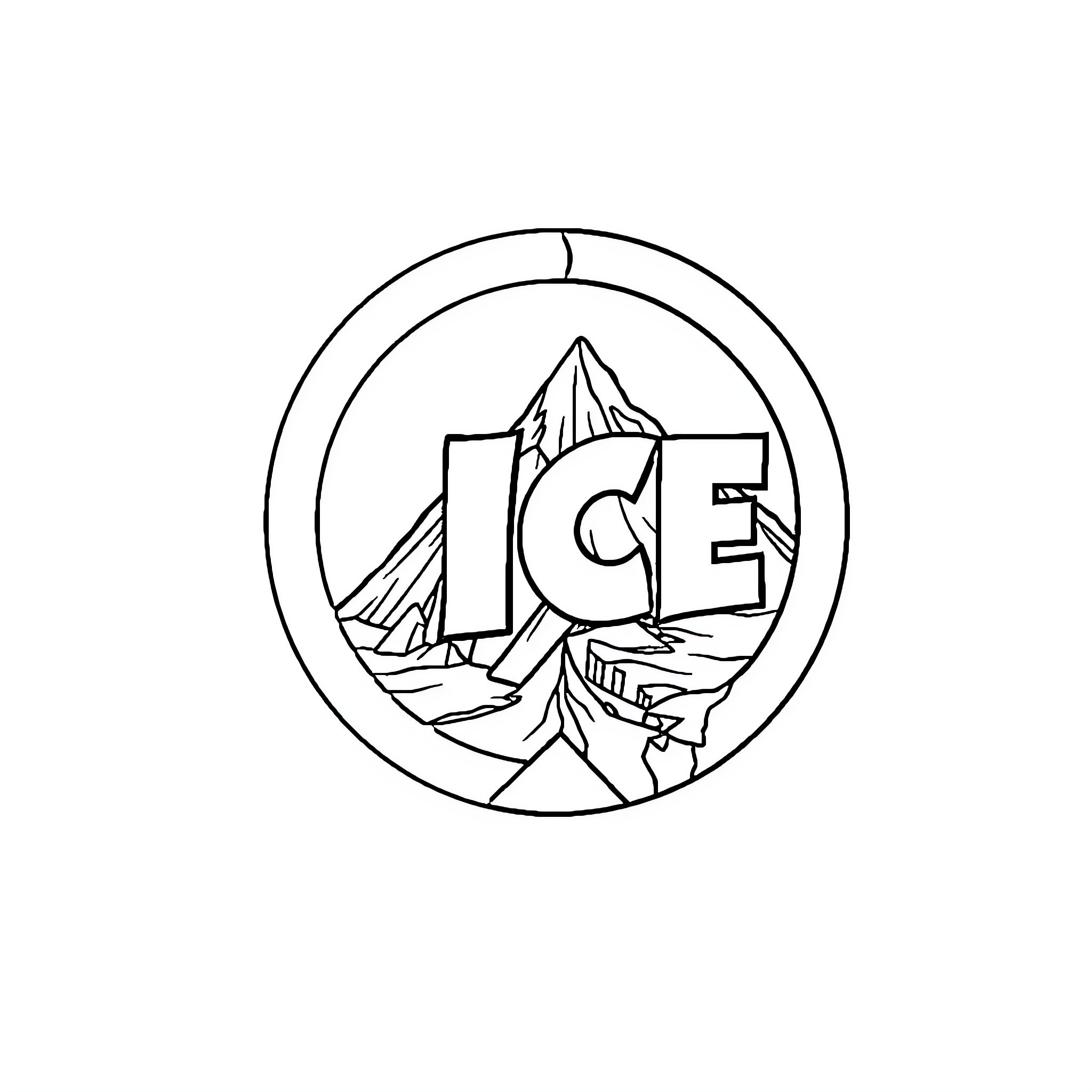 Anti ICE Protest with Symbolic Imagery Coloring Page (free black-and-white line drawing printable PDF for all, from beginners to advanced learners, including children, teens, adults, and seniors)