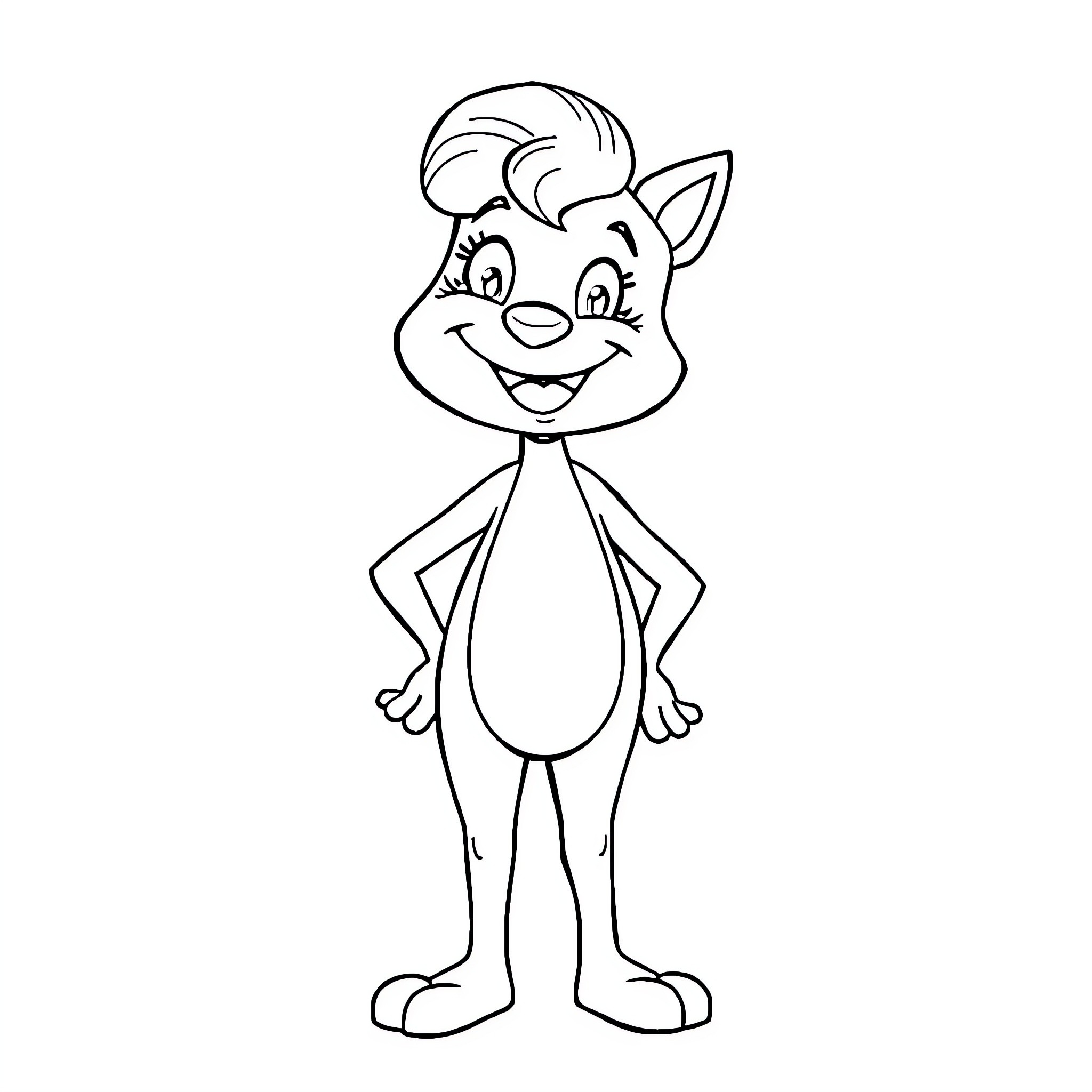 Bluey's Animated Antics Coloring Page (free black-and-white line drawing printable PDF for all, from beginners to advanced learners, including children, teens, adults, and seniors)