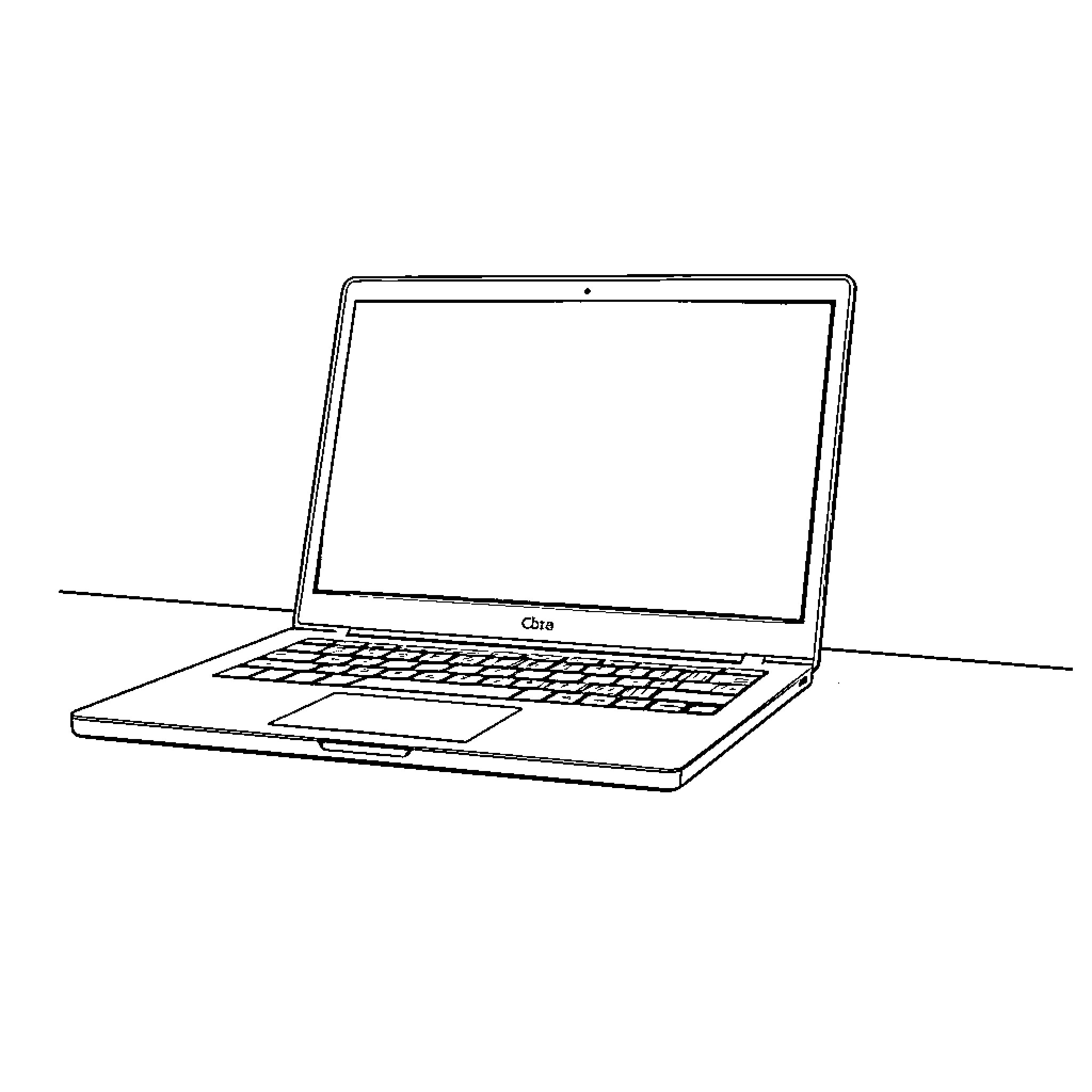 Chromebook on a desk in an office setting Coloring Page (free black-and-white line drawing printable PDF for all, from beginners to advanced learners, including children, teens, adults, and seniors)