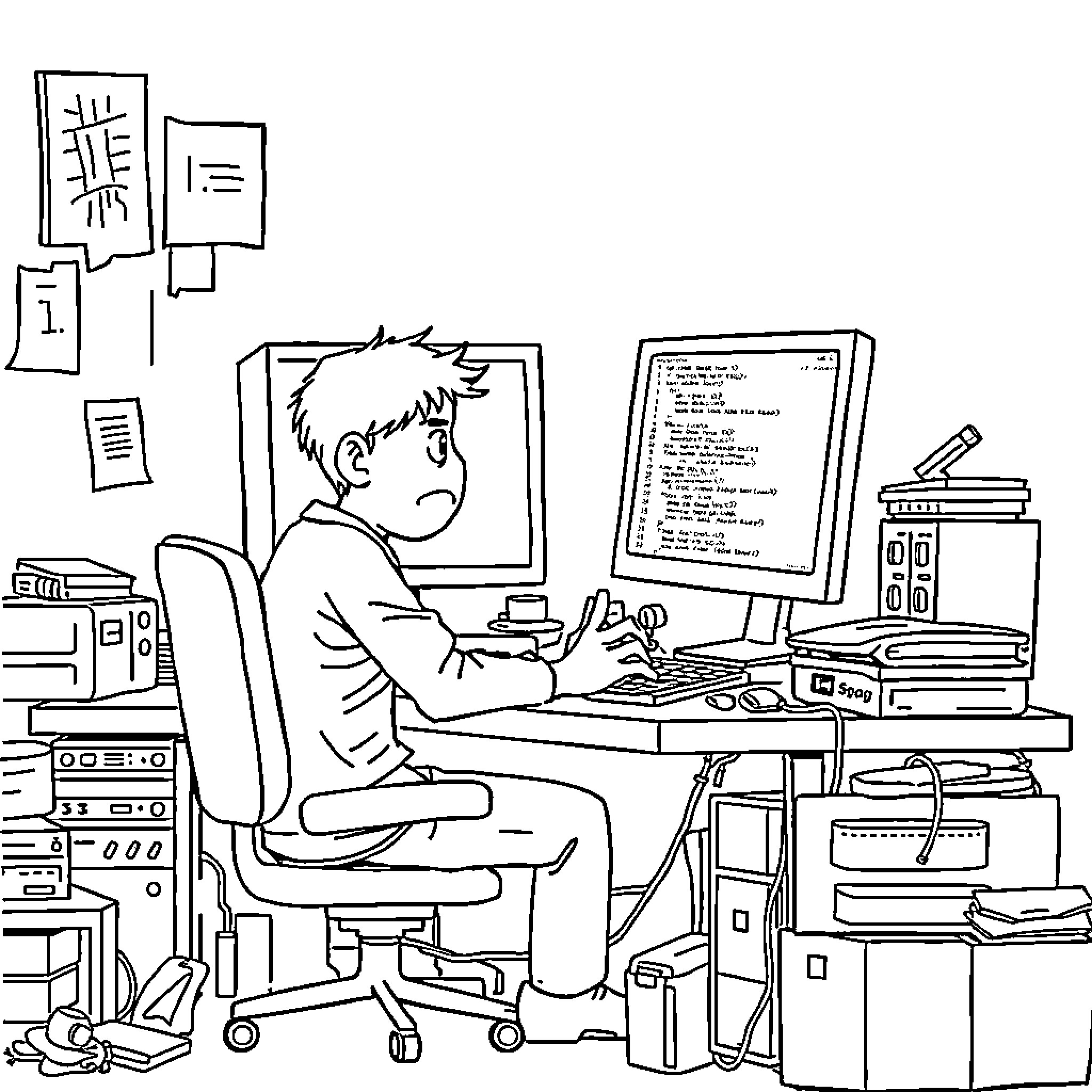 Best Programmer Coloring Pages (Free Printable PDF)