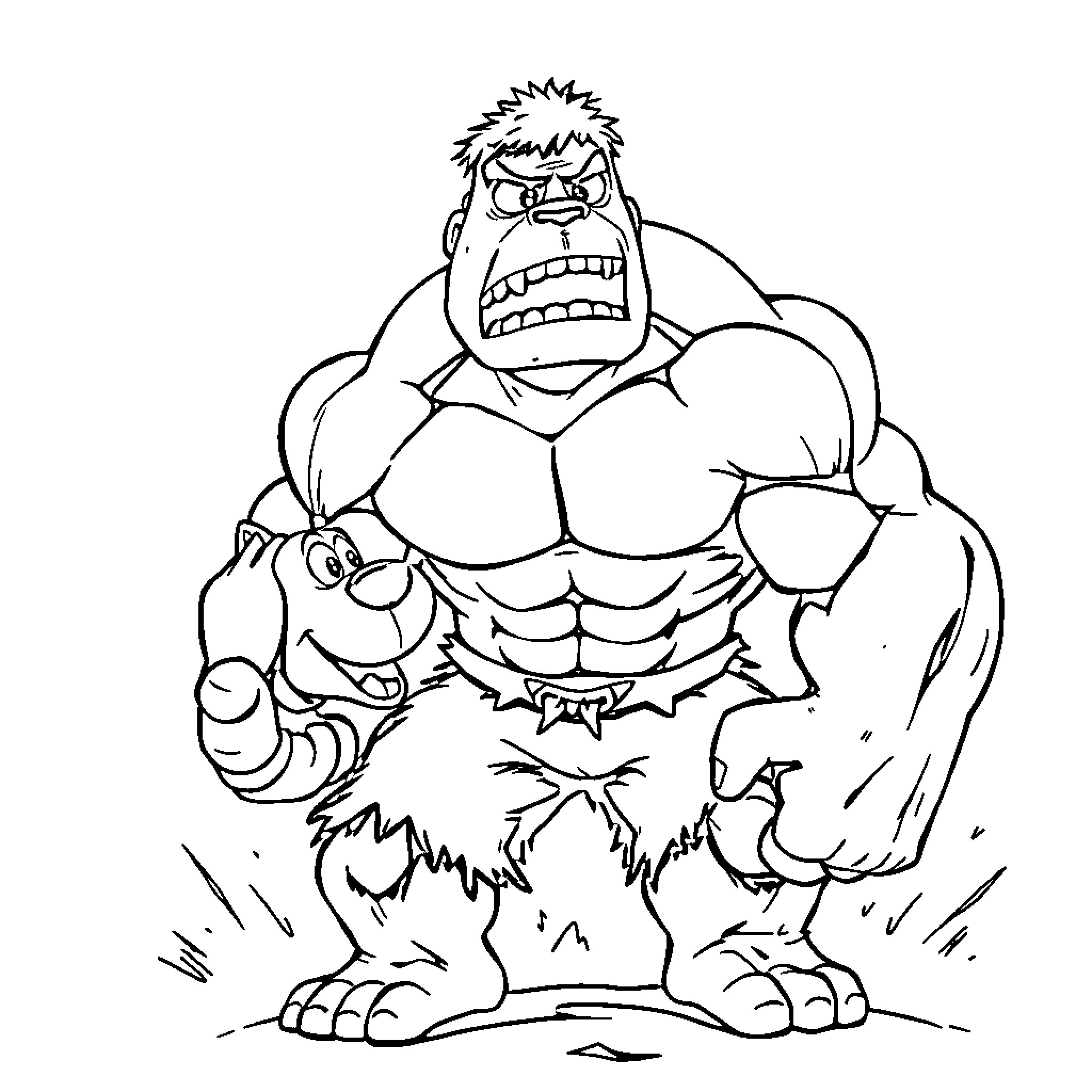 Courage of the Mighty Warrior Coloring Page (free black-and-white line drawing printable PDF for all, from beginners to advanced learners, including children, teens, adults, and seniors)