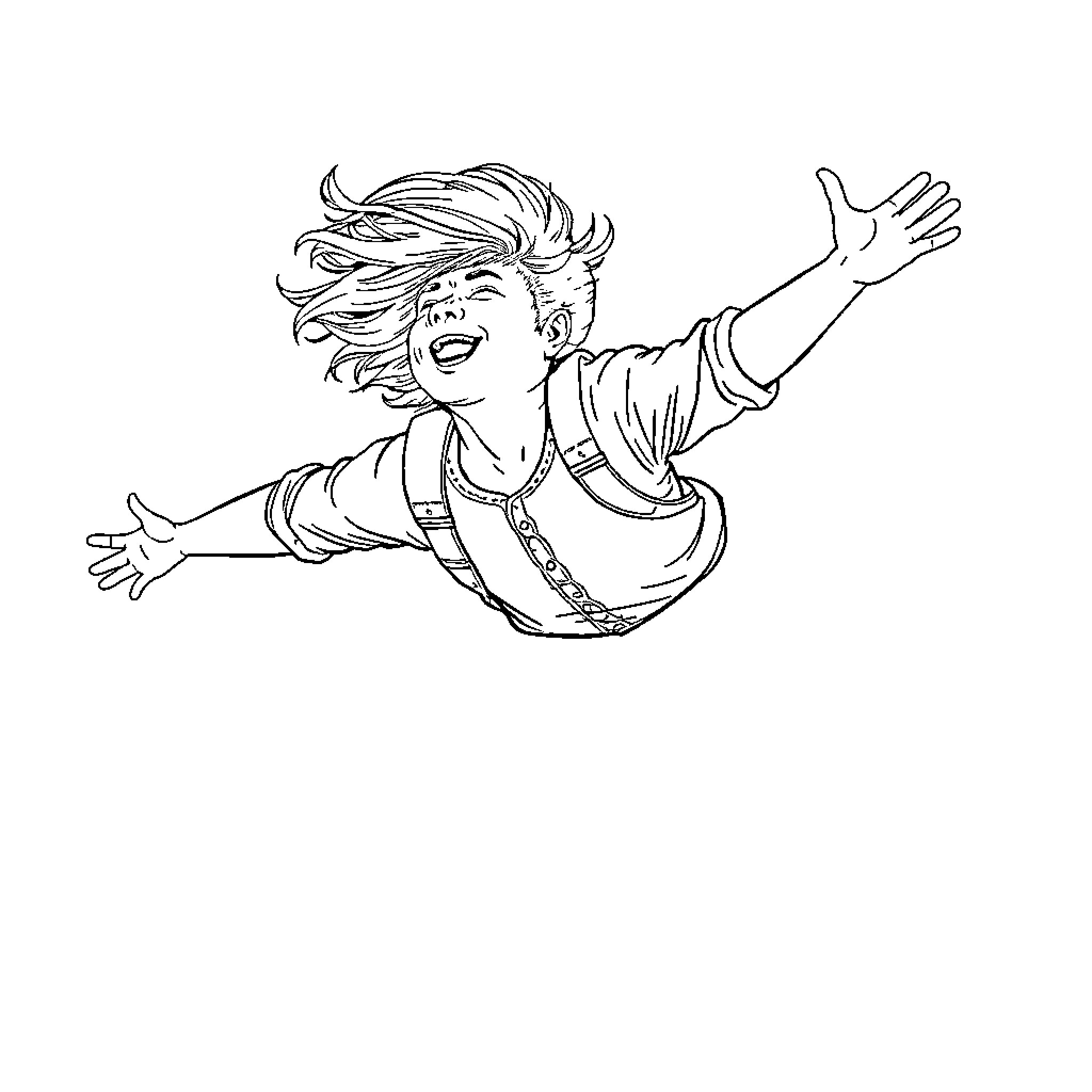 Ed Sheeran singing passionately on stage Coloring Page (free black-and-white line drawing printable PDF for all, from beginners to advanced learners, including children, teens, adults, and seniors)