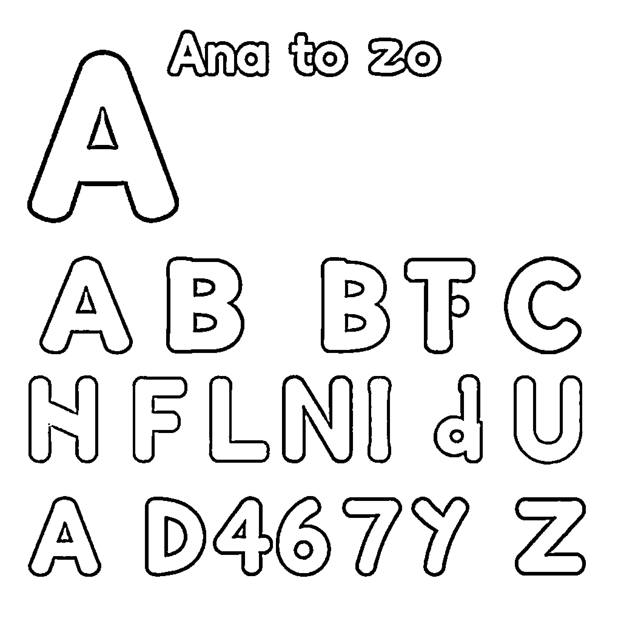 Book for learning alphabets and numbers Coloring Page (free black-and-white line drawing printable PDF for all, from beginners to advanced learners, including children, teens, adults, and seniors)