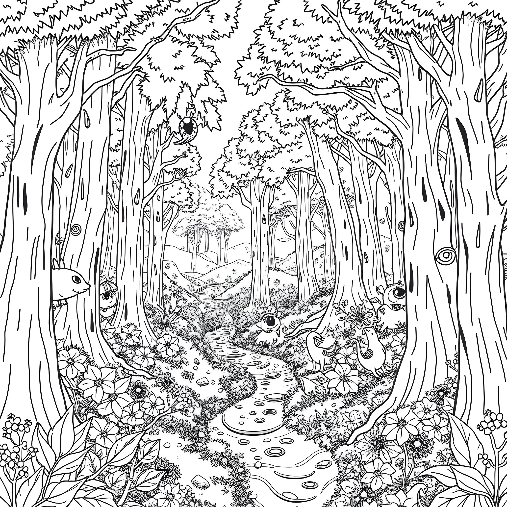 177 Best Forest Coloring Pages (Free Printable PDFs)