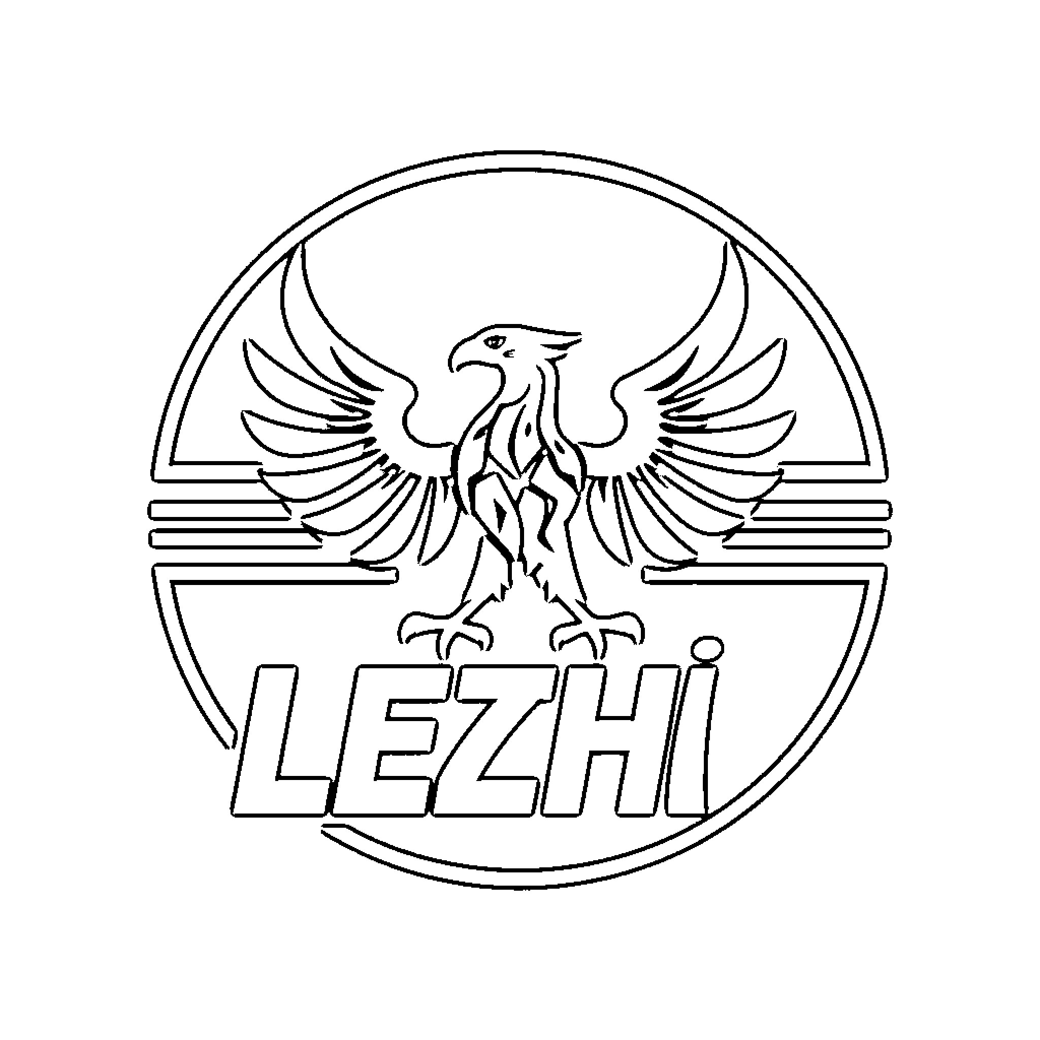 Lech Poznań emblem with eagle symbol Coloring Page (free black-and-white line drawing printable PDF for all, from beginners to advanced learners, including children, teens, adults, and seniors)
