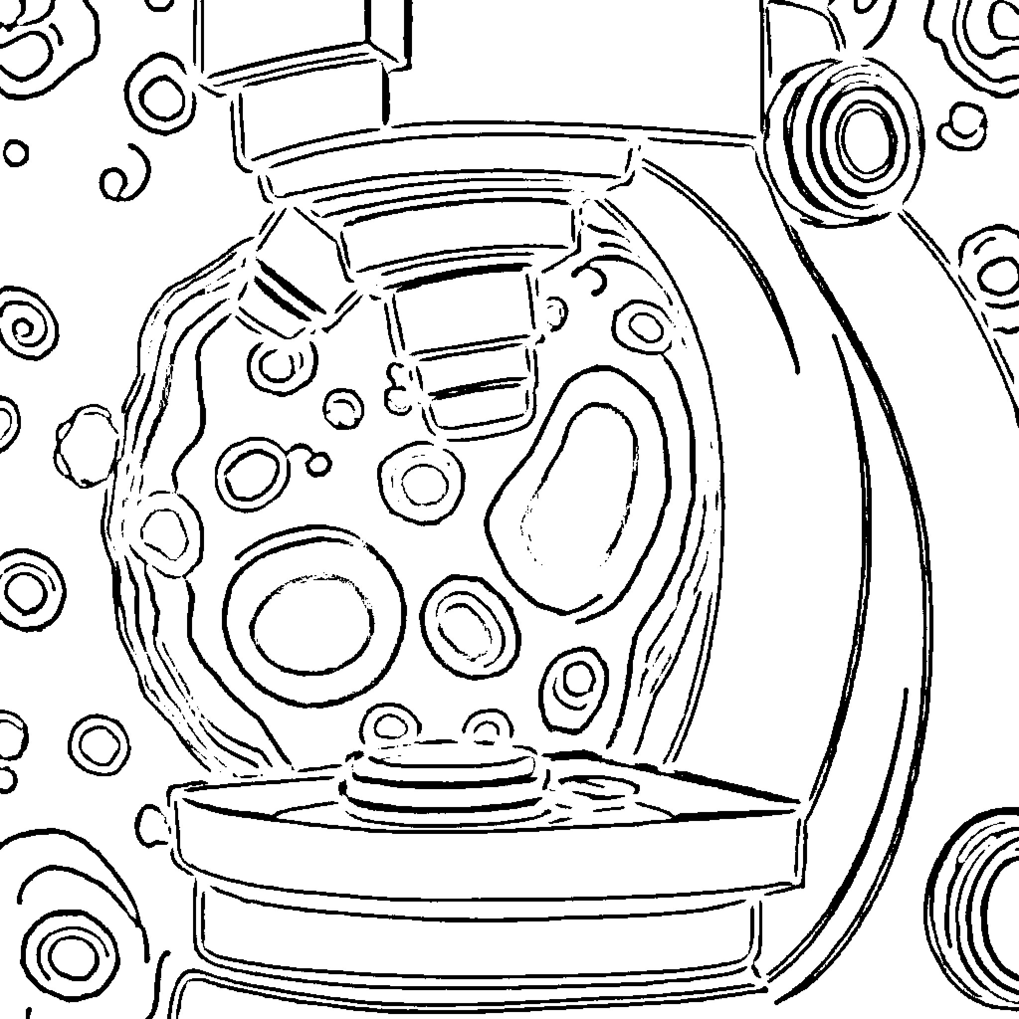 Histology of Microscopic Examination Coloring Page (free black-and-white line drawing printable PDF for all, from beginners to advanced learners, including children, teens, adults, and seniors)