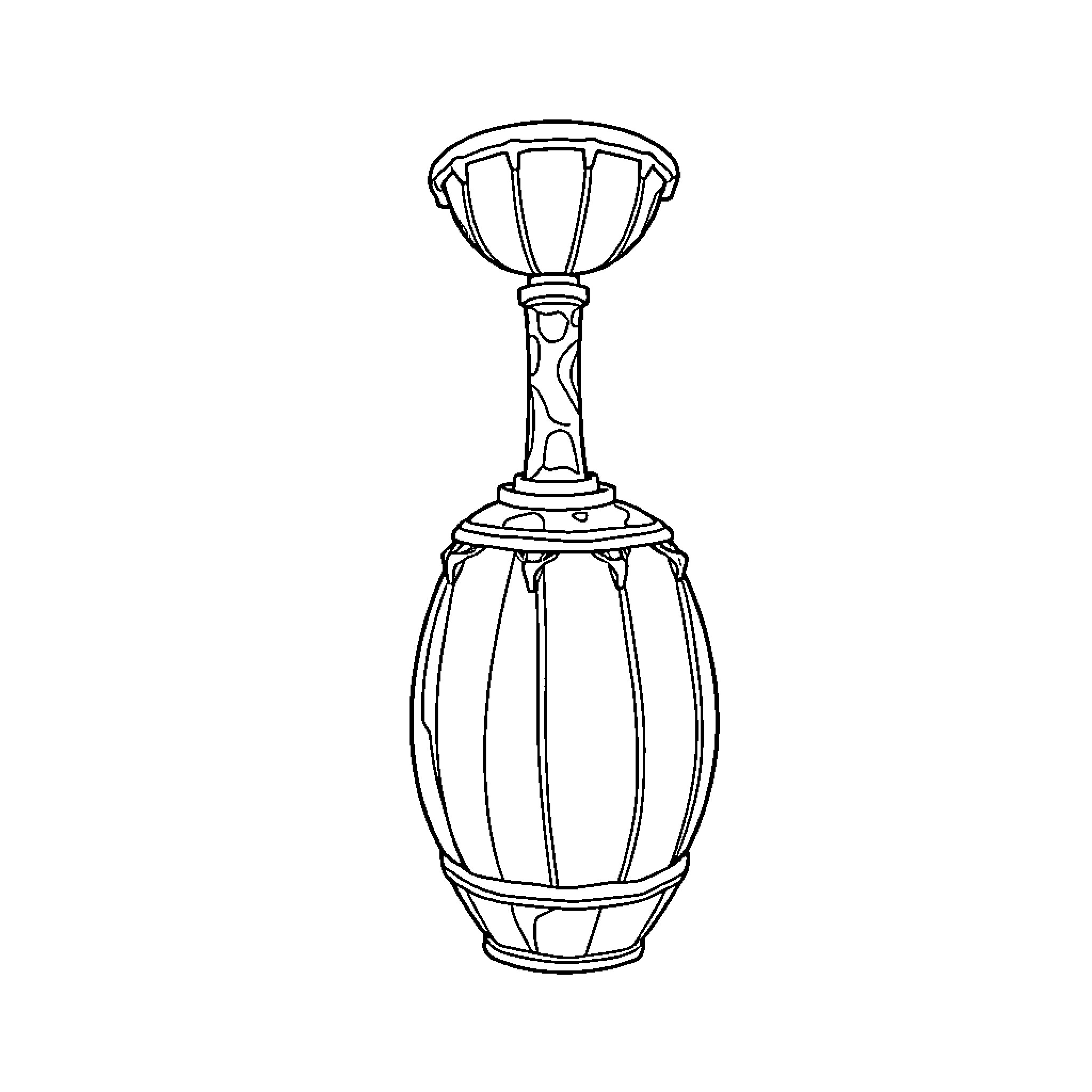 Labubu's Elegant Trophy Cup Coloring Page (free black-and-white line drawing printable PDF for all, from beginners to advanced learners, including children, teens, adults, and seniors)