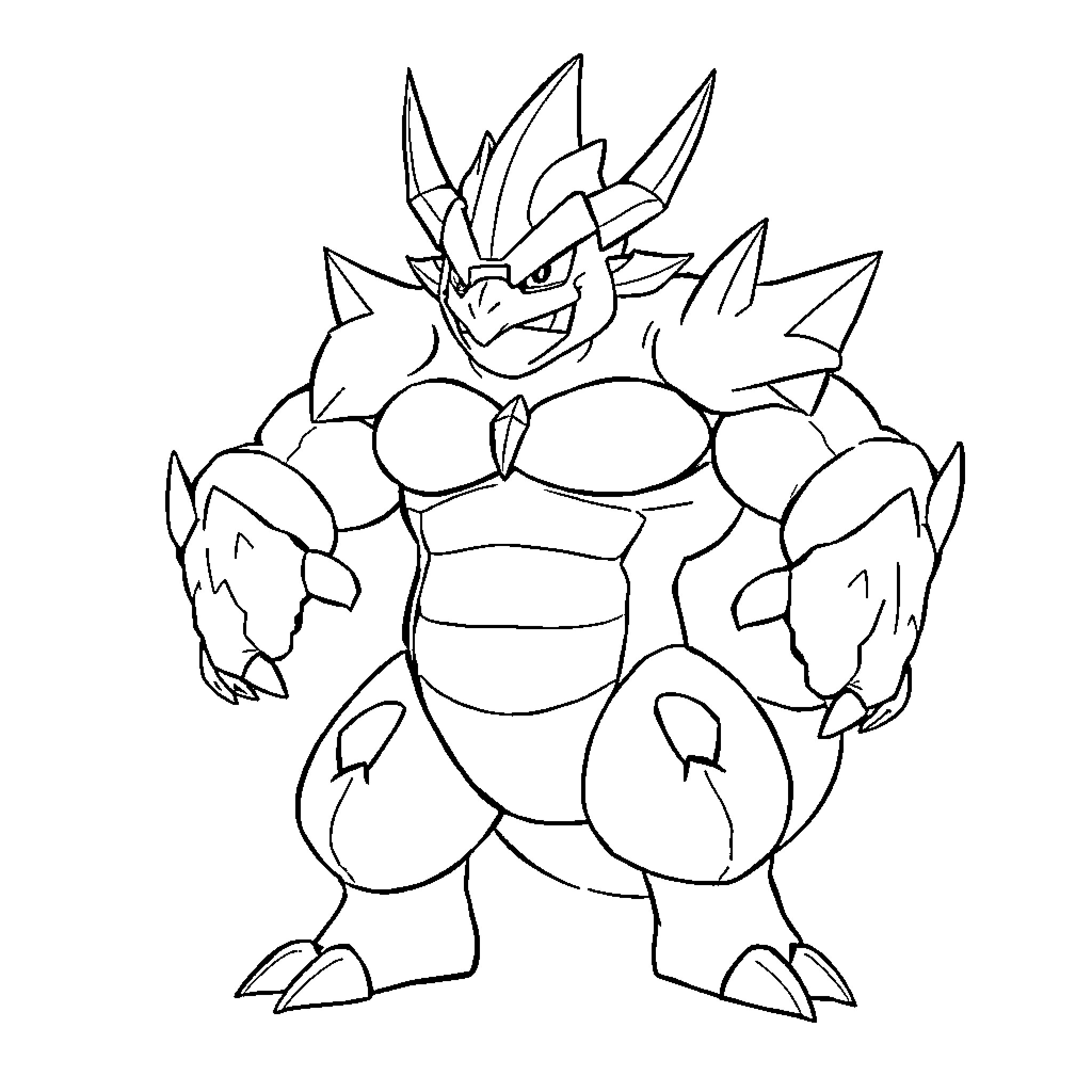 Frigodo's Fearsome Foe in Fierce Fight Coloring Page (free black-and-white line drawing printable PDF for all, from beginners to advanced learners, including children, teens, adults, and seniors)