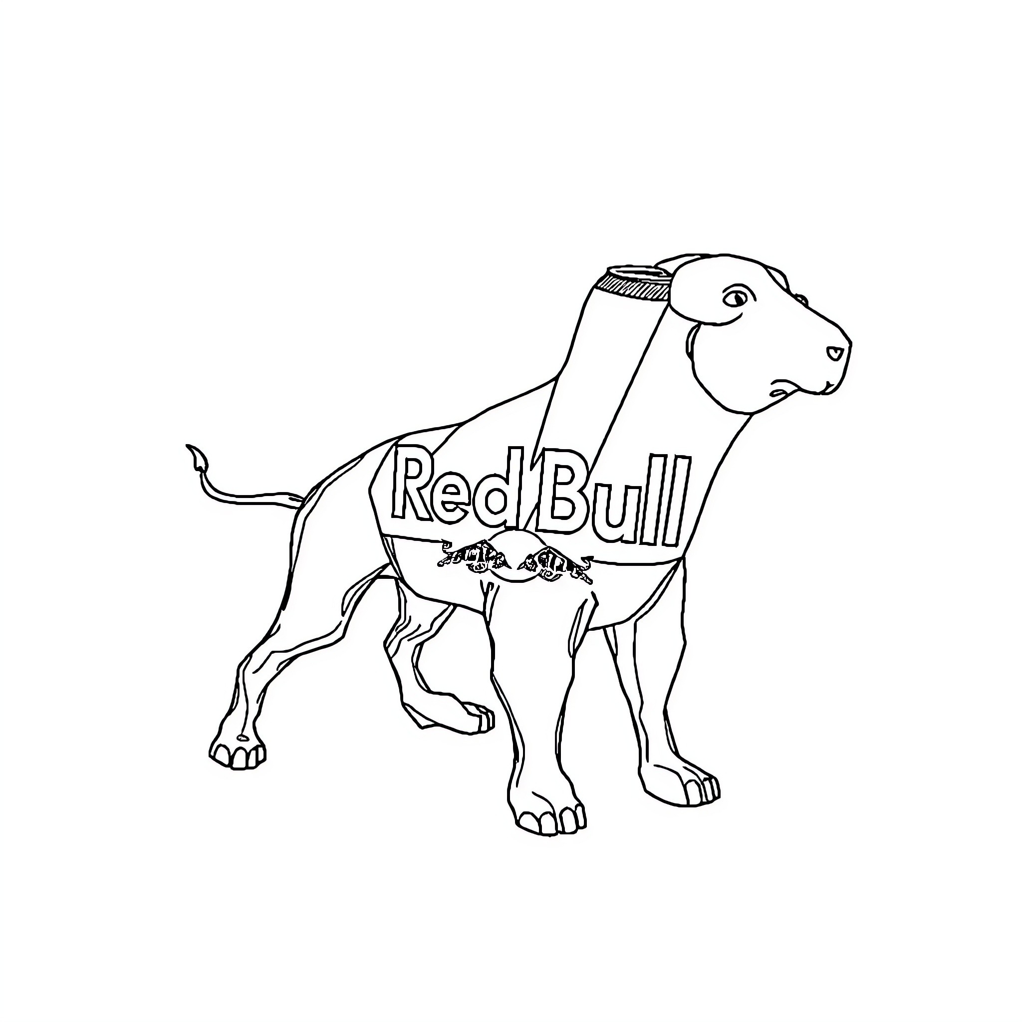Animal wearing branded vest Coloring Page (free black-and-white line drawing printable PDF for all, from beginners to advanced learners, including children, teens, adults, and seniors)