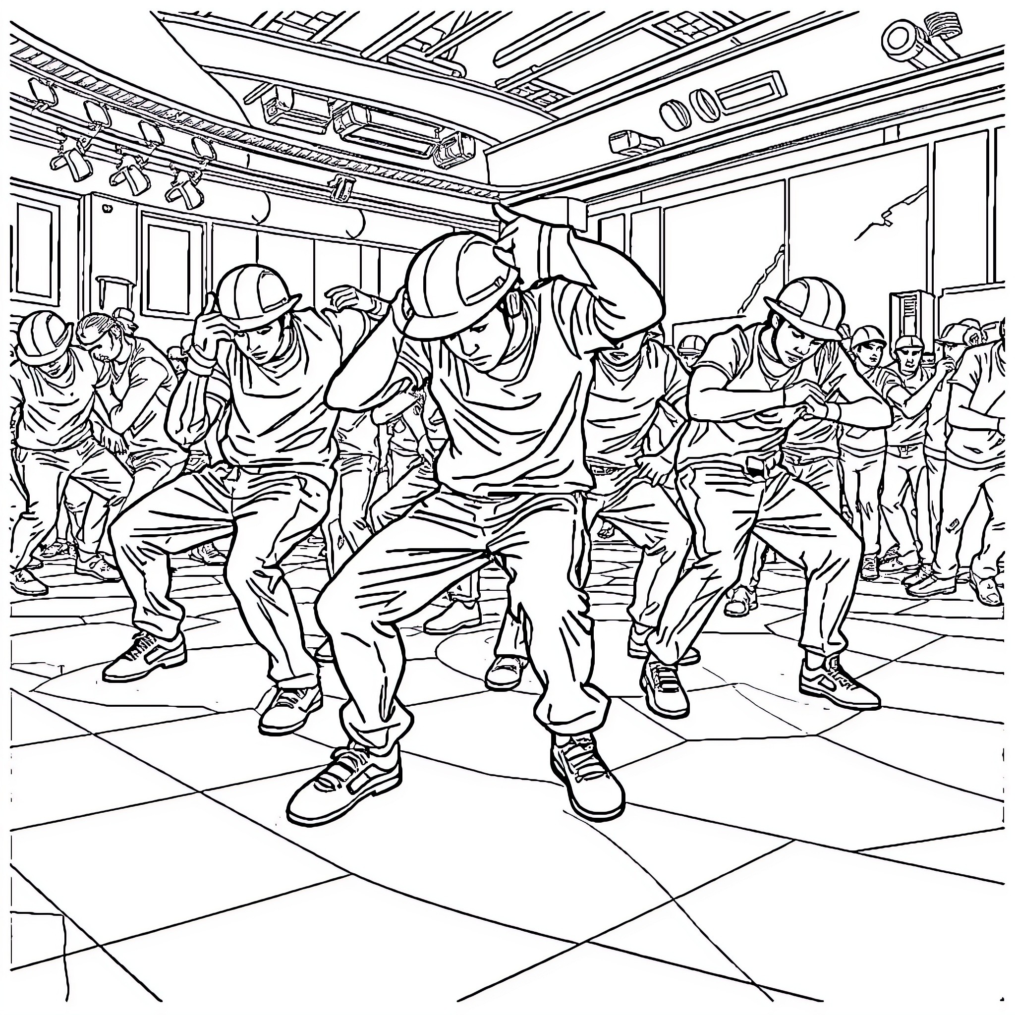 Blue Lock - Soccer Players Training Intensely Coloring Page (free black-and-white line drawing printable PDF for all, from beginners to advanced learners, including children, teens, adults, and seniors)