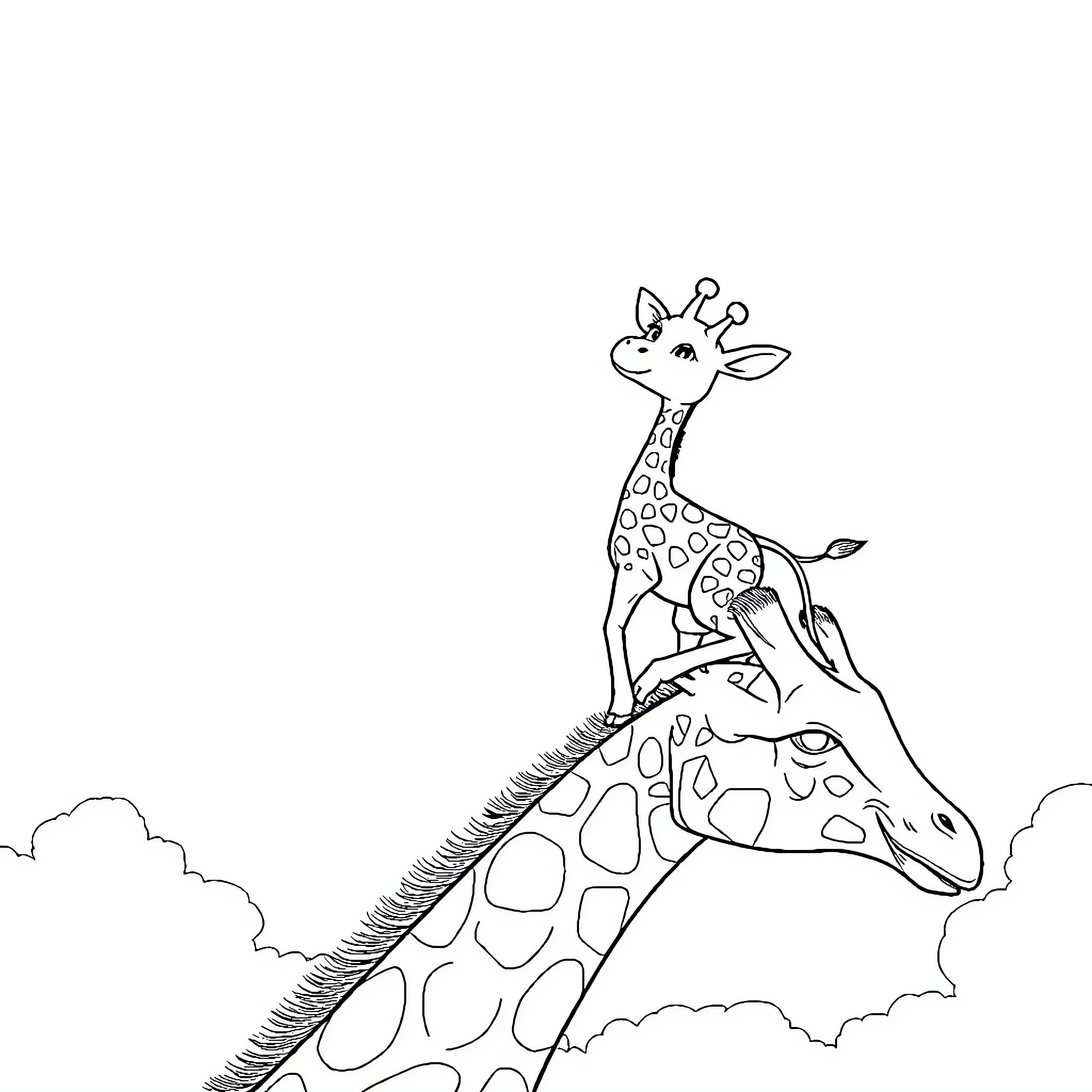 Monkey gazing curiously from the top of a cliff Coloring Page (free black-and-white line drawing printable PDF for all, from beginners to advanced learners, including children, teens, adults, and seniors)