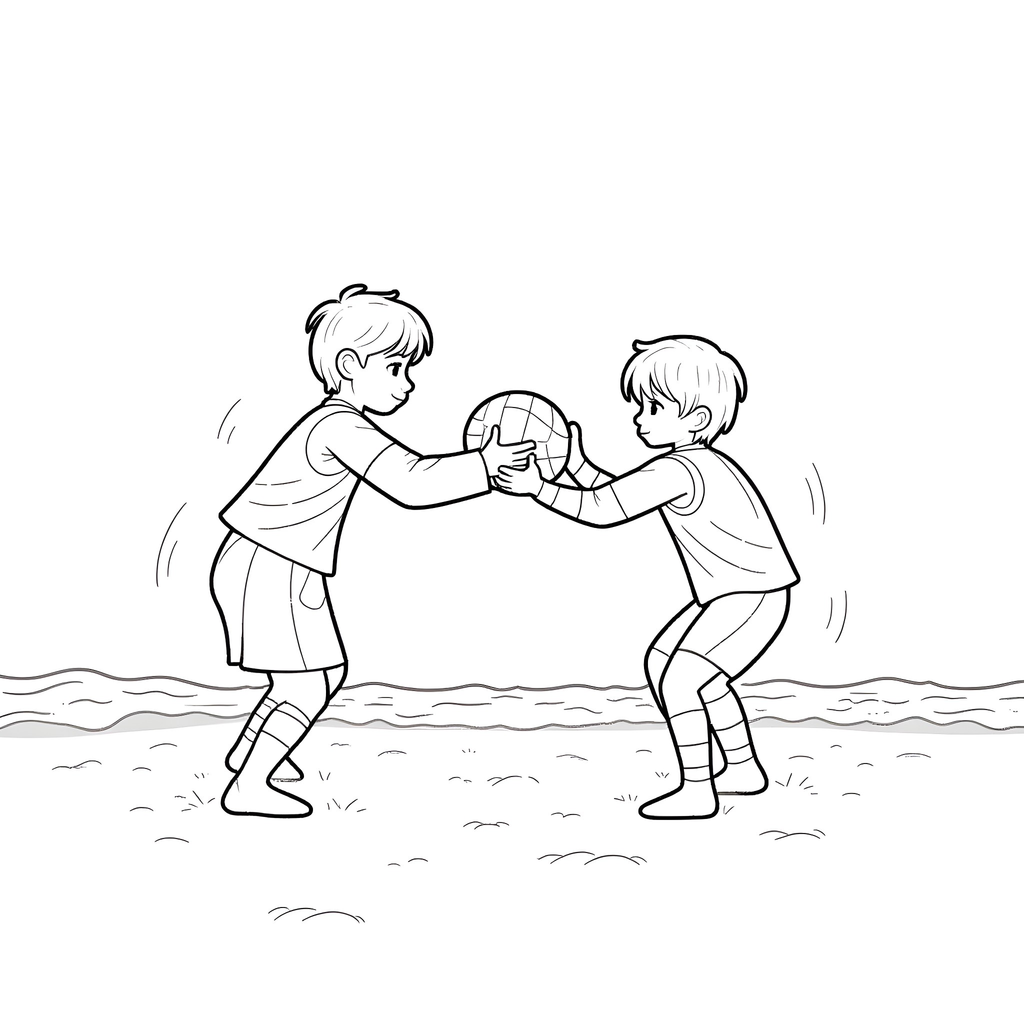 Obi-Wan's students training together in the field Coloring Page (free black-and-white line drawing printable PDF for all, from beginners to advanced learners, including children, teens, adults, and seniors)