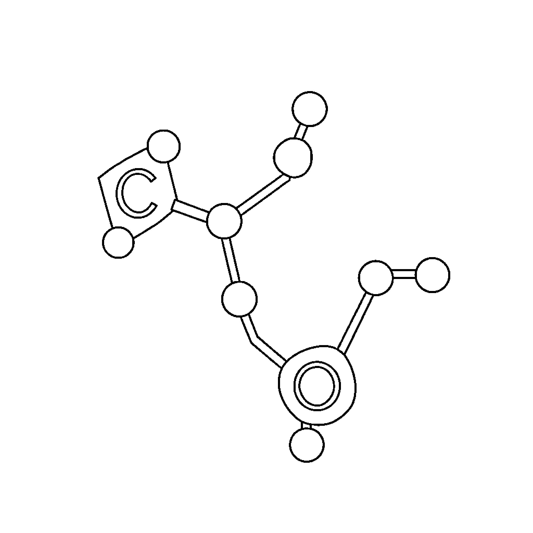 Acetic Acid Chemical Structure Diagram Coloring Page (free black-and-white line drawing printable PDF for all, from beginners to advanced learners, including children, teens, adults, and seniors)