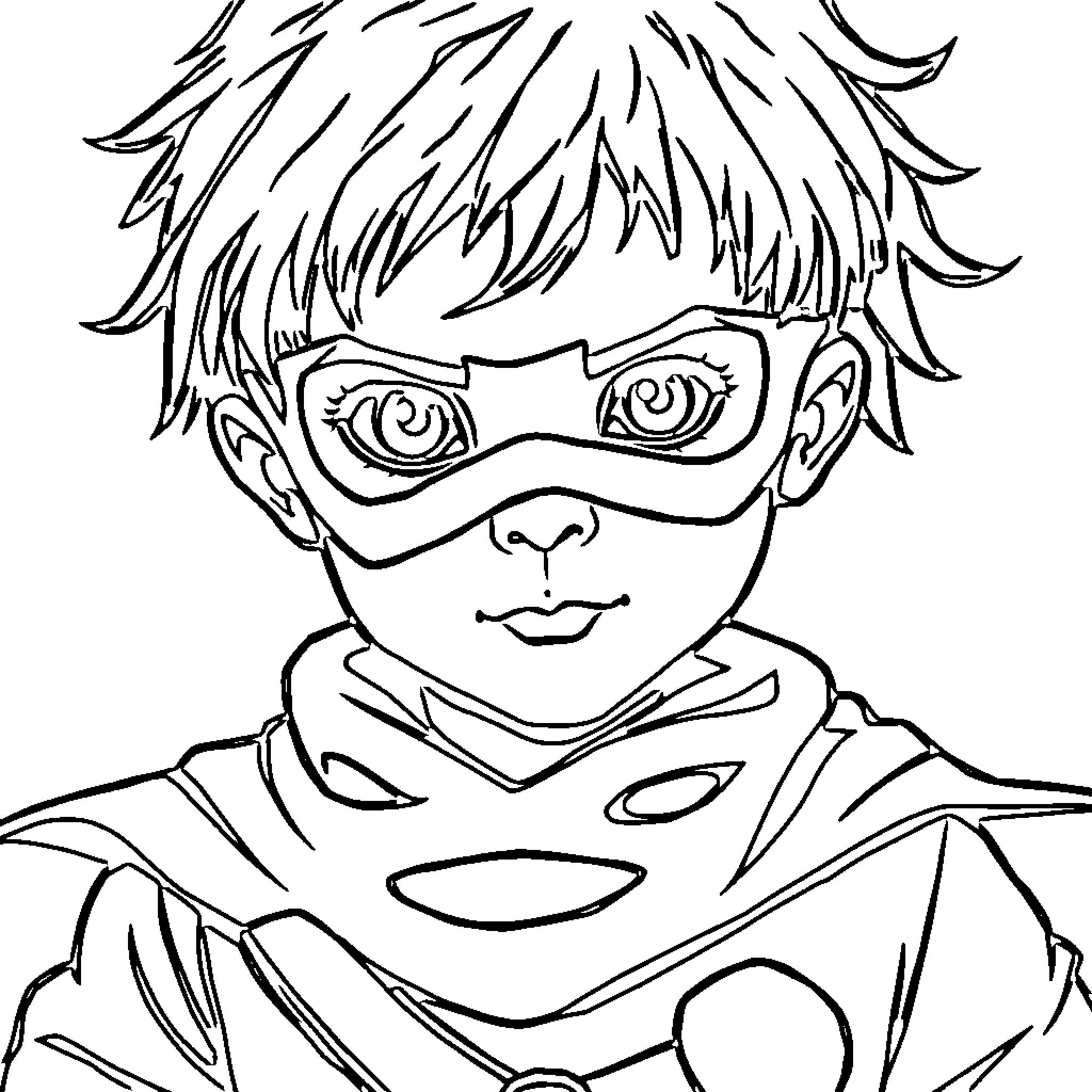 Zorro the masked hero in action Coloring Page (free black-and-white line drawing printable PDF for all, from beginners to advanced learners, including children, teens, adults, and seniors)