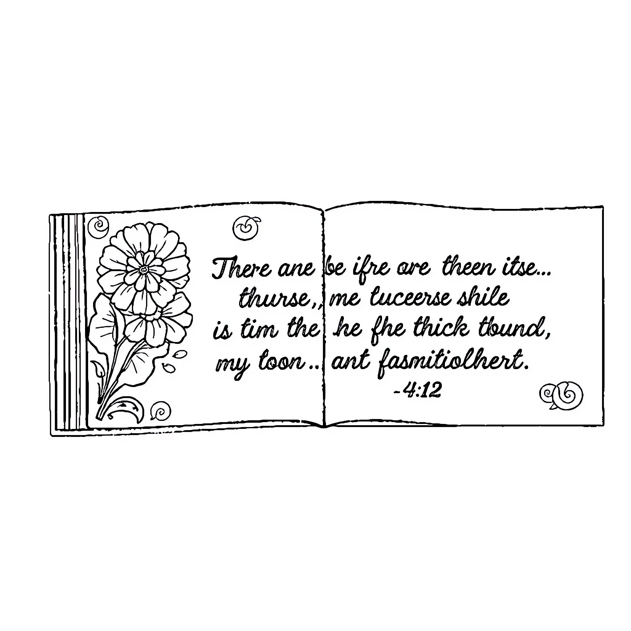 Hebrews Reflect on Scripture and Expressions Coloring Page (free black-and-white line drawing printable PDF for all, from beginners to advanced learners, including children, teens, adults, and seniors)