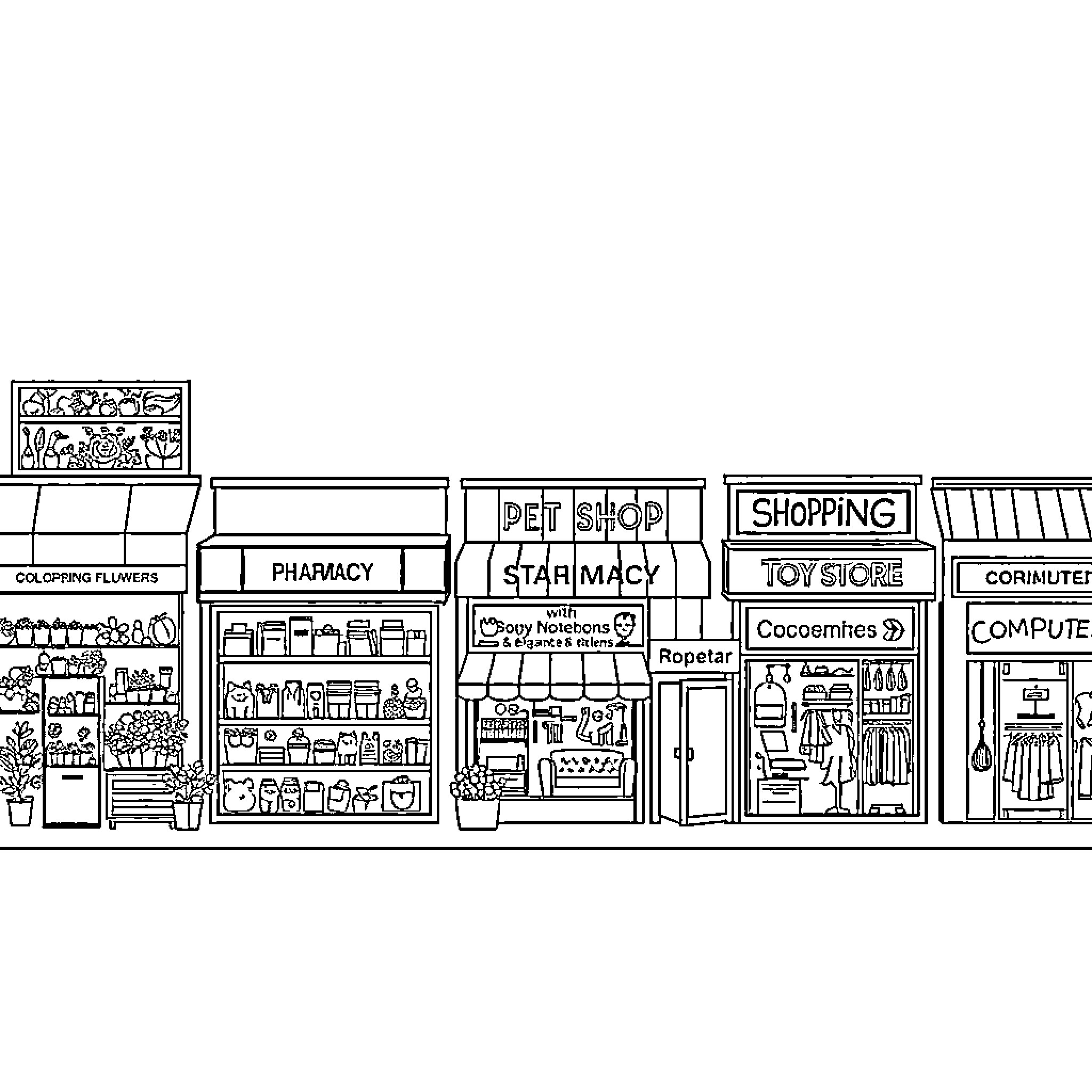 Store Drawing Color Best Store Coloring Pages (Free Printable PDF)