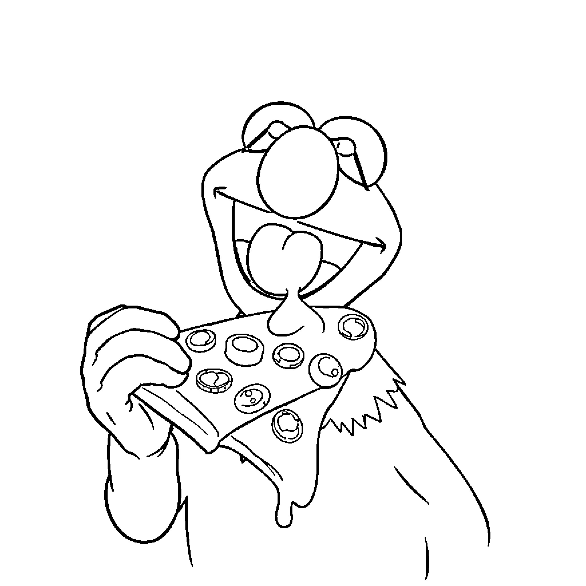 Walter playing with video game controller Coloring Page (free black-and-white line drawing printable PDF for all, from beginners to advanced learners, including children, teens, adults, and seniors)