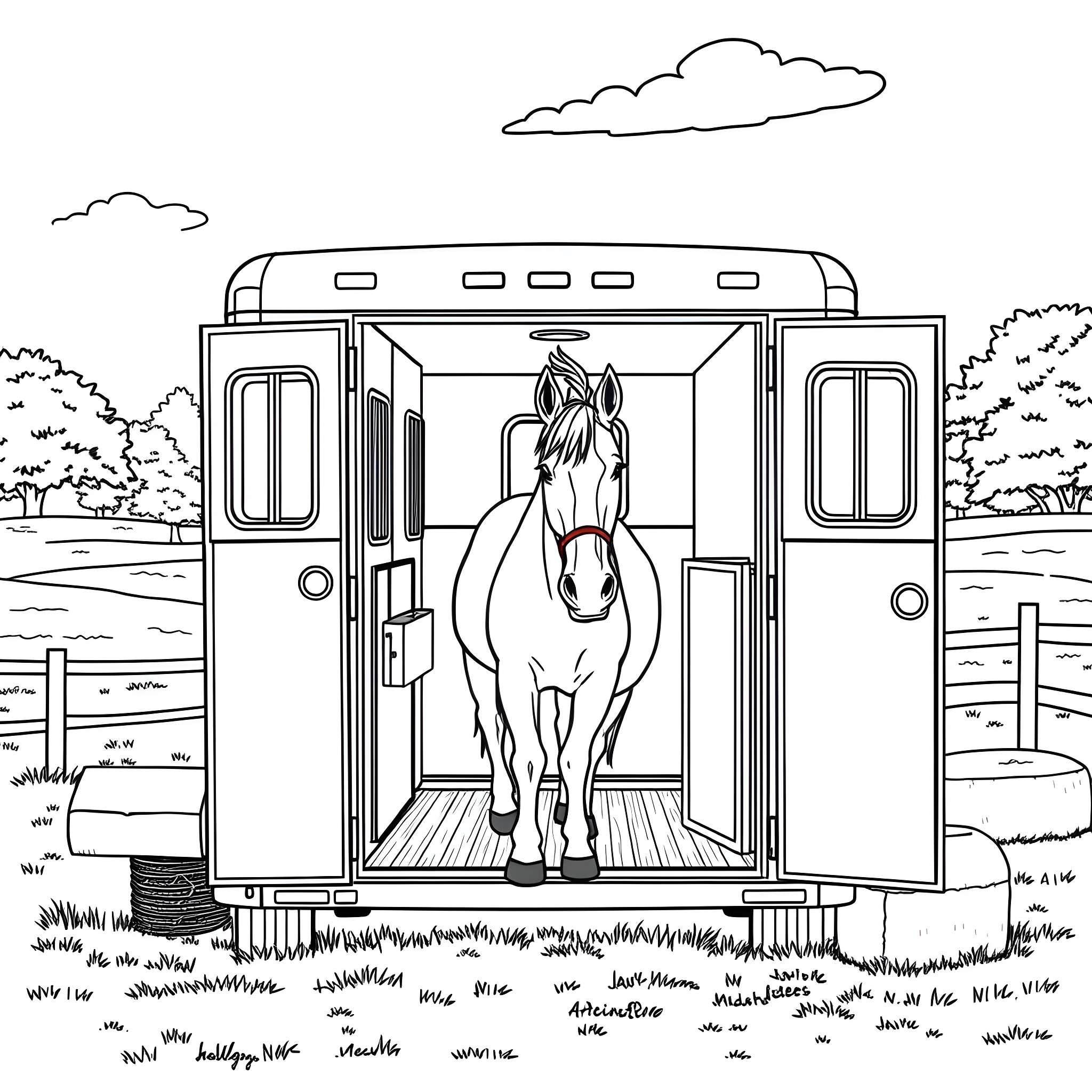 Best Horse Trailer Coloring Pages (Free Printable PDF)