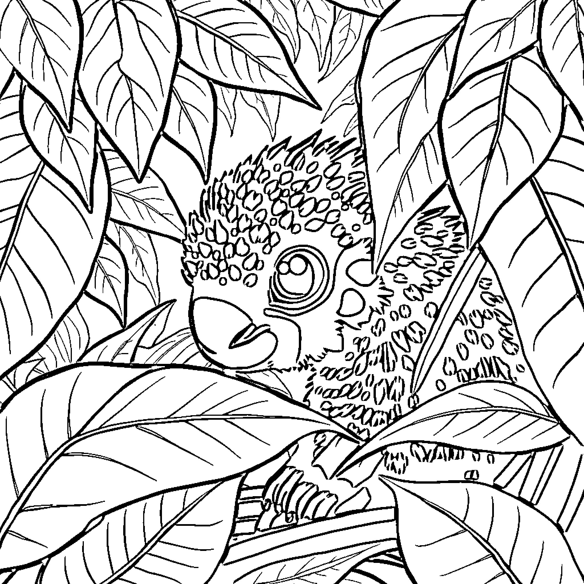 Labubu's Vibrant Nature Adventure Coloring Page (free black-and-white line drawing printable PDF for all, from beginners to advanced learners, including children, teens, adults, and seniors)
