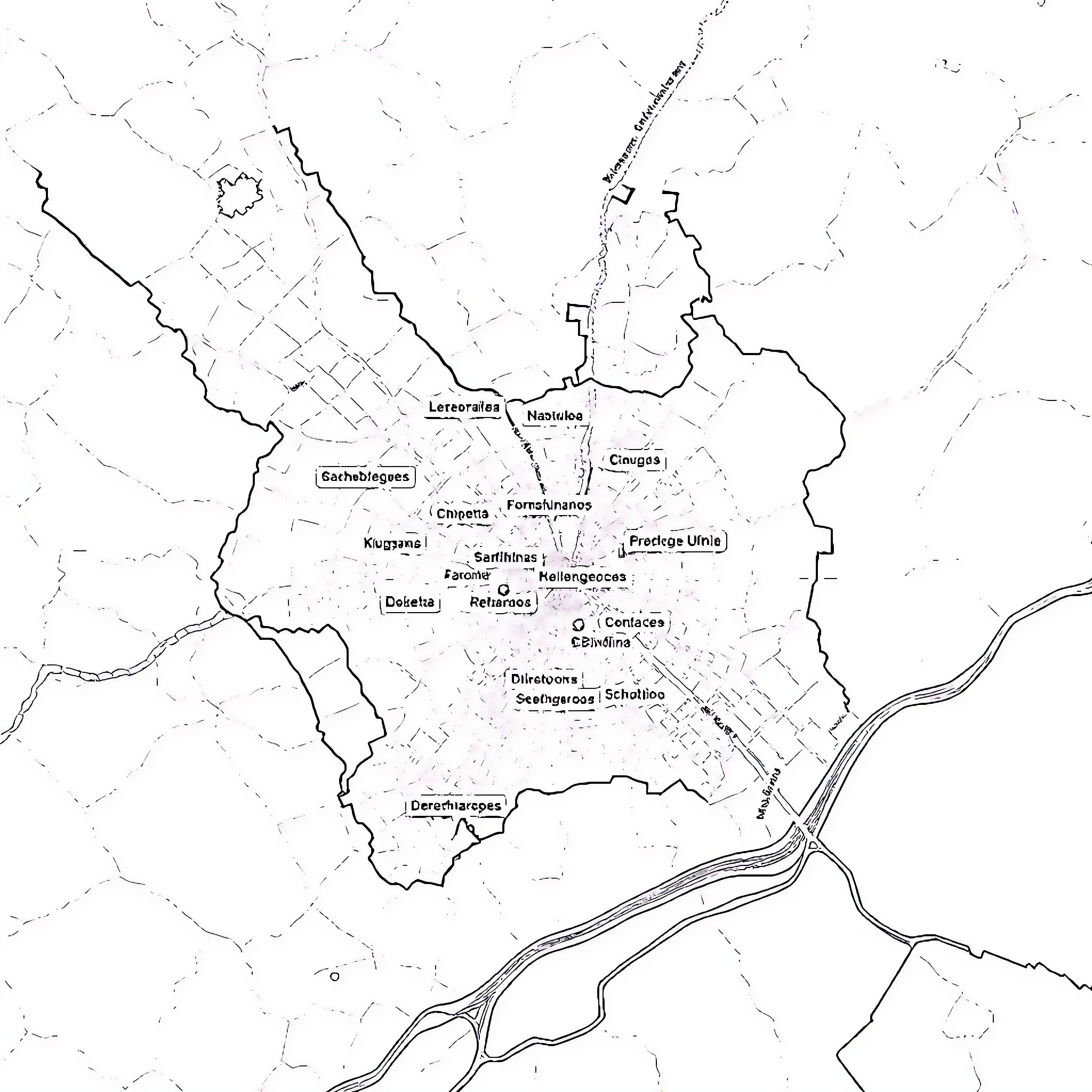 Mapa of regions and locations Coloring Page (free black-and-white line drawing printable PDF for all, from beginners to advanced learners, including children, teens, adults, and seniors)