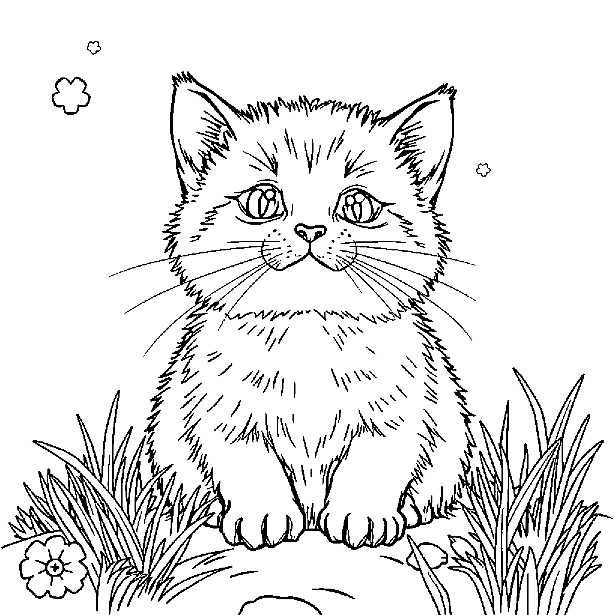 Igelkott's curious gaze in the garden Coloring Page (free black-and-white line drawing printable PDF for all, from beginners to advanced learners, including children, teens, adults, and seniors)