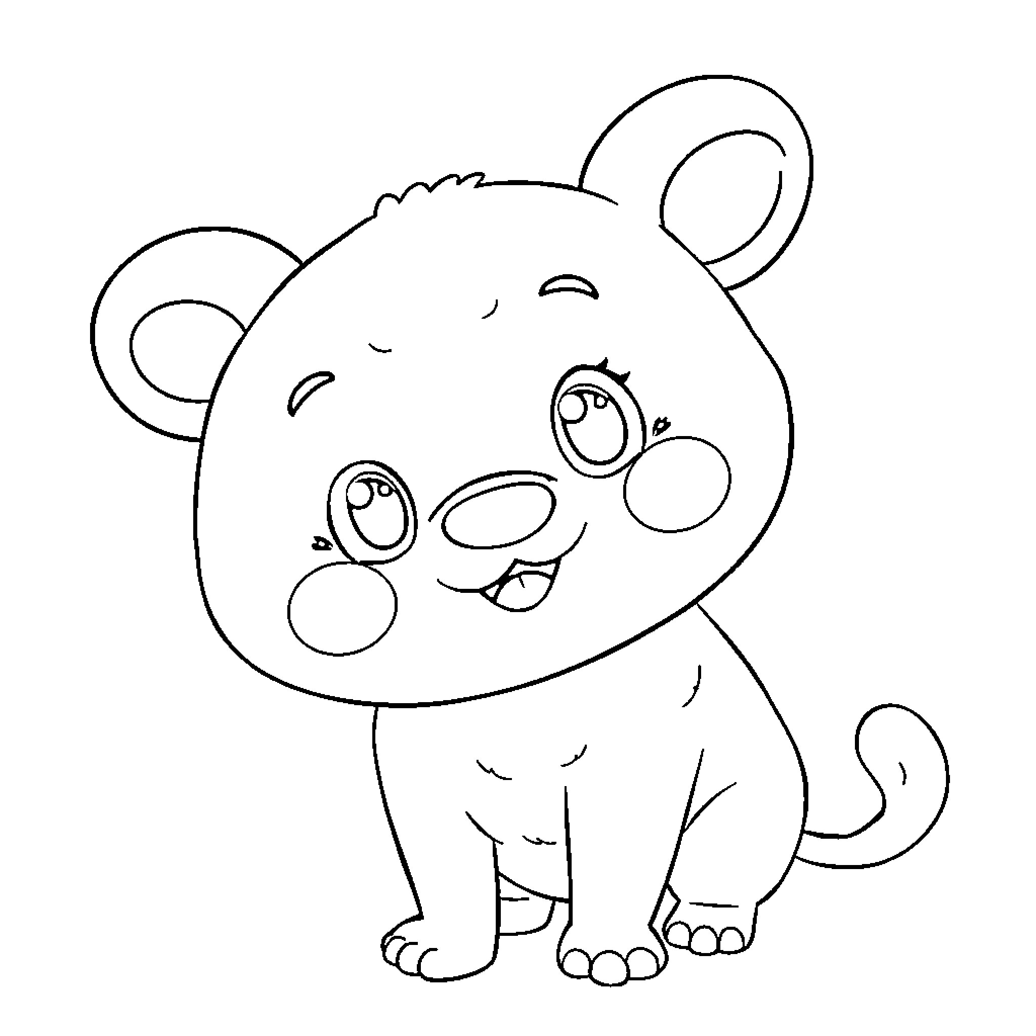 Labubu's Playful Puppy Adventure Coloring Page (free black-and-white line drawing printable PDF for all, from beginners to advanced learners, including children, teens, adults, and seniors)