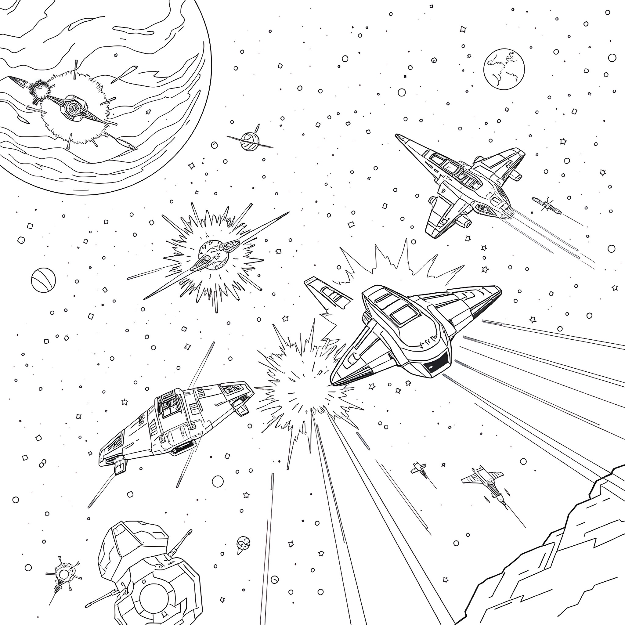 Best Spaceship Coloring Pages (Free Printable PDF)