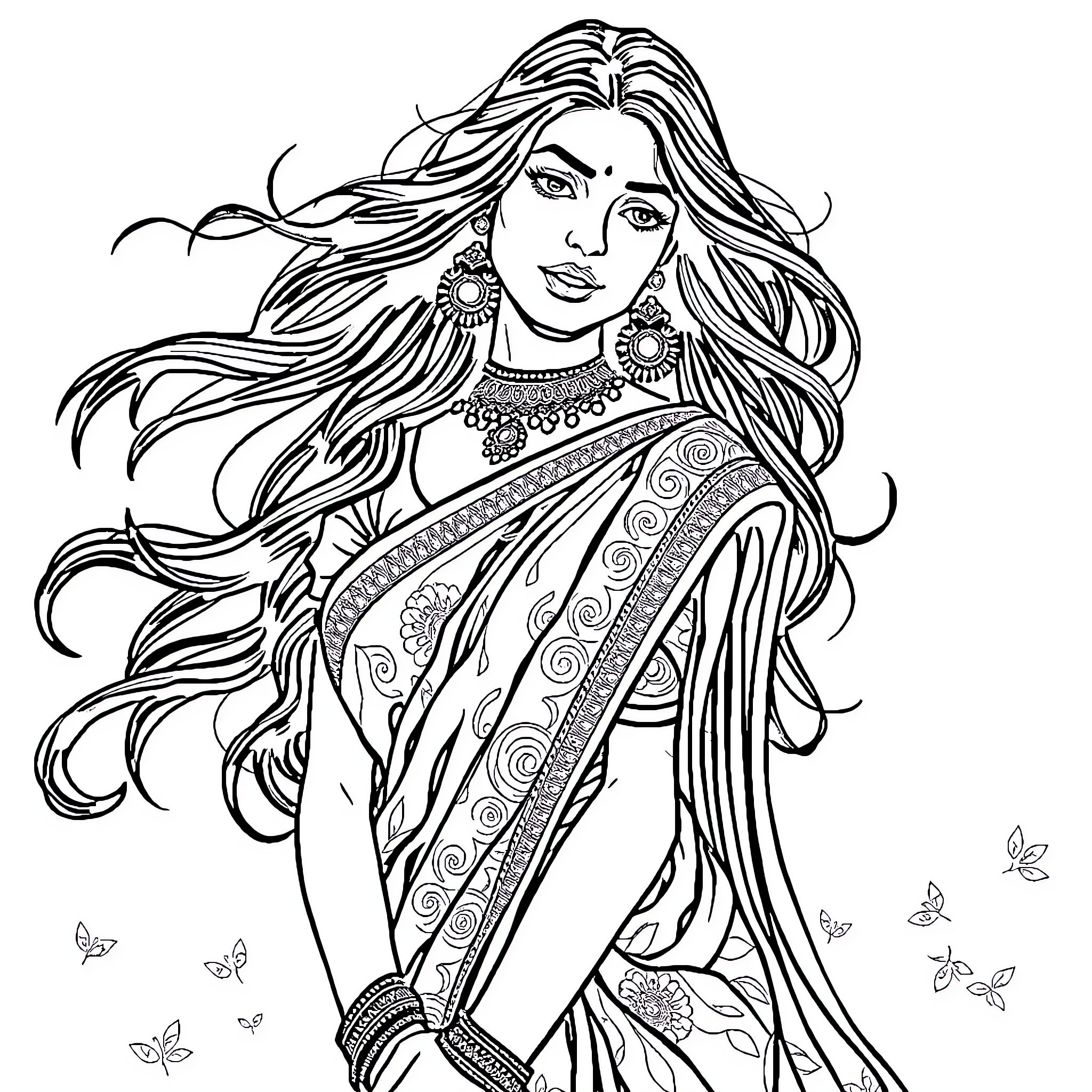 Best Indian Girl Coloring Pages (Free Printable PDF)