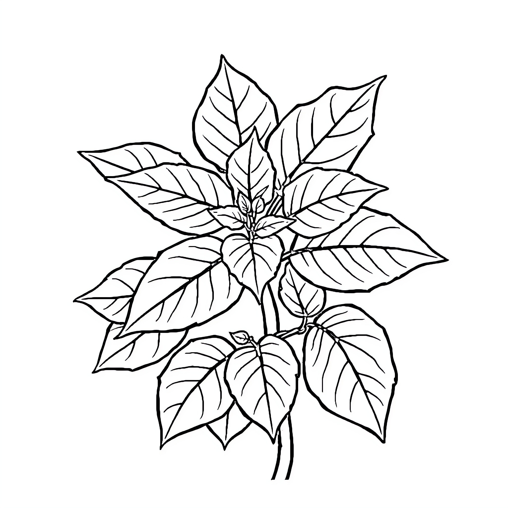 Poison Ivy's Intricate Foliage Coloring Page (free black-and-white line drawing printable PDF for all, from beginners to advanced learners, including children, teens, adults, and seniors)