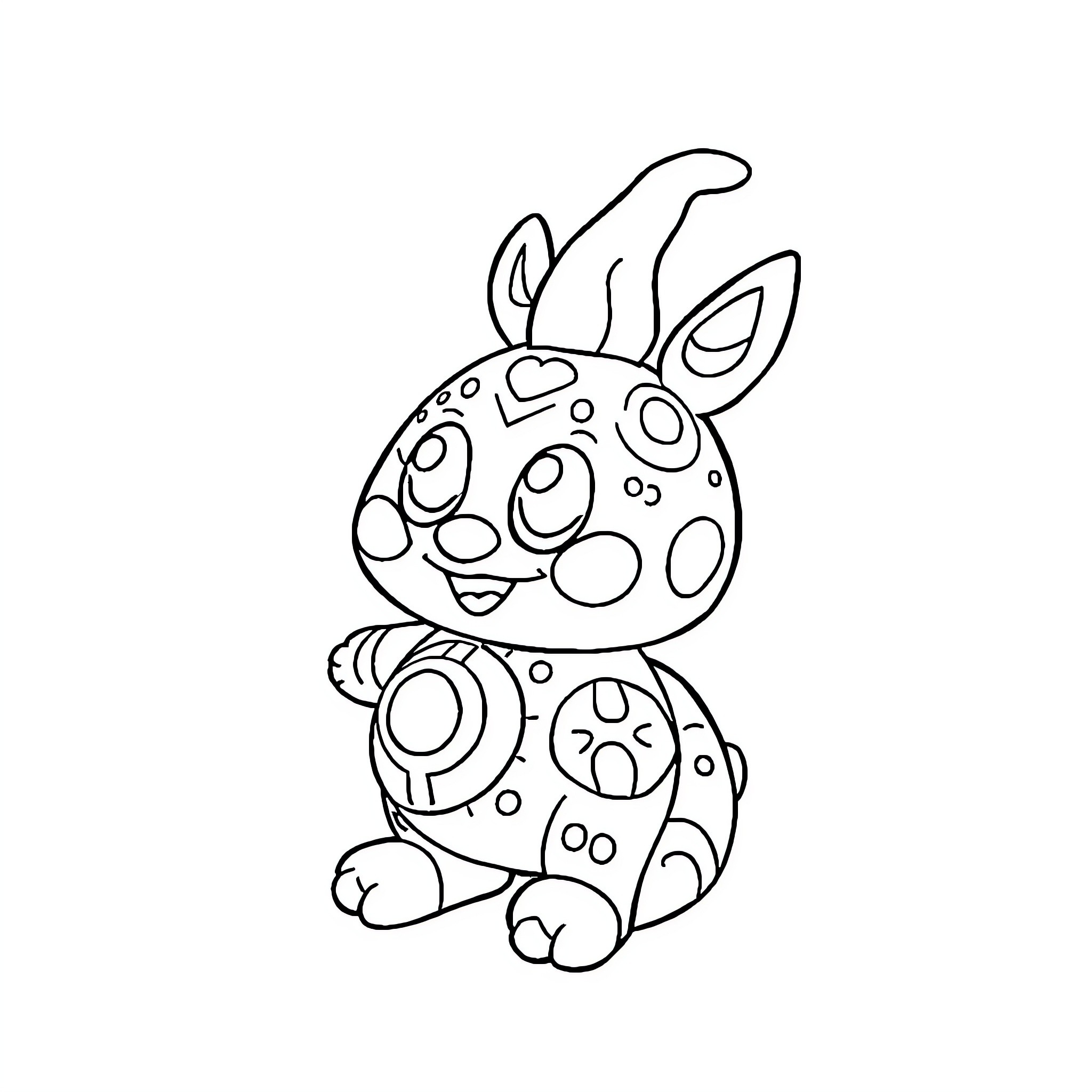 Sprunki's Whimsical Adventure Coloring Page (free black-and-white line drawing printable PDF for all, from beginners to advanced learners, including children, teens, adults, and seniors)