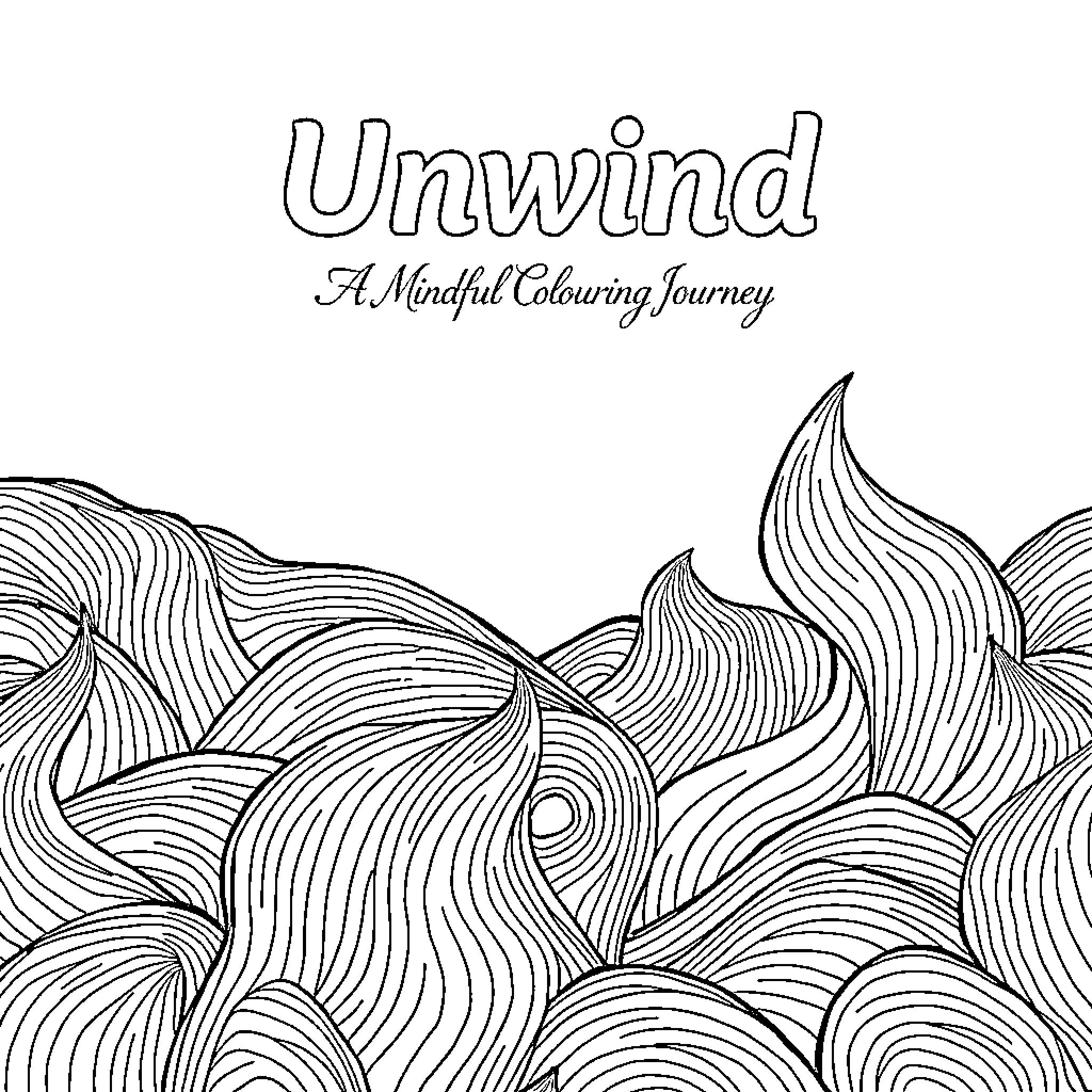 Mindful Coloring Journey Coloring Page (free black-and-white line drawing printable PDF for all, from beginners to advanced learners, including children, teens, adults, and seniors)