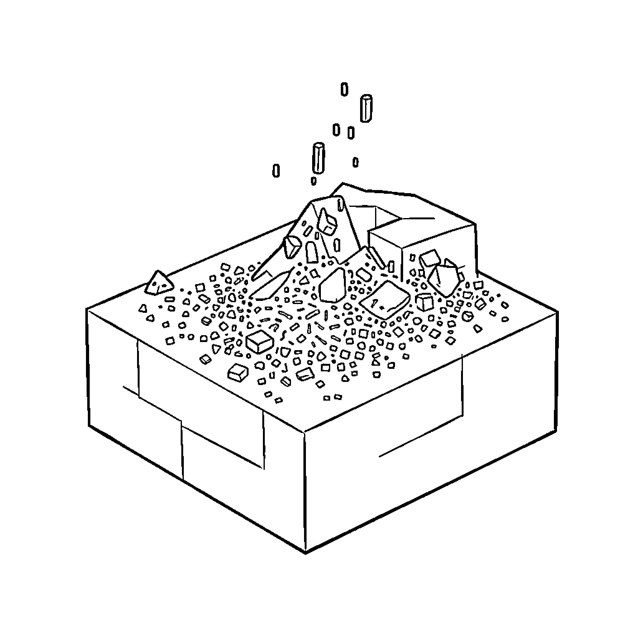 Redstone Mechanism Activated in Minecraft Coloring Page (free black-and-white line drawing printable PDF for all, from beginners to advanced learners, including children, teens, adults, and seniors)