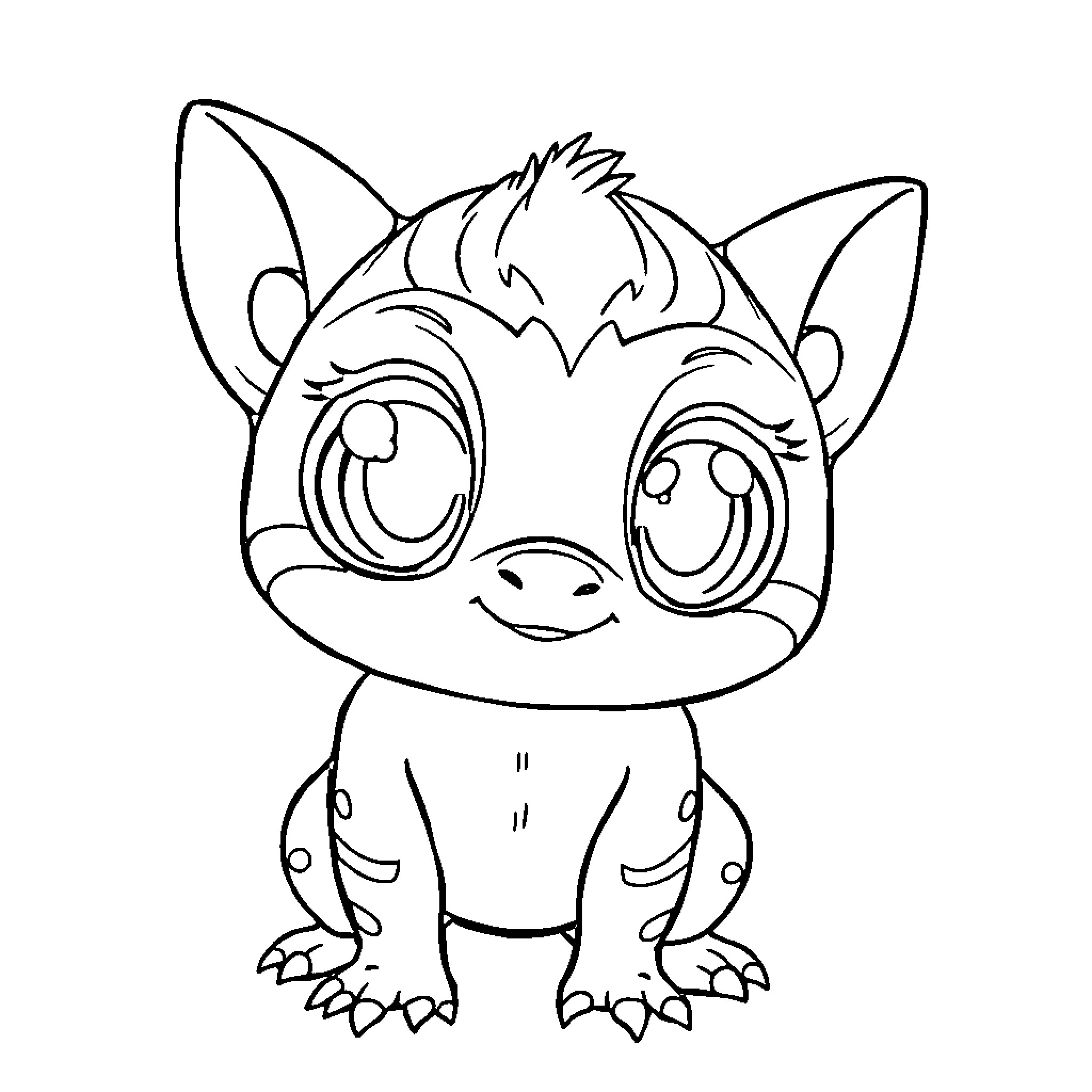 Baby Tor Cute and Playful Character Coloring Page (free black-and-white line drawing printable PDF for all, from beginners to advanced learners, including children, teens, adults, and seniors)
