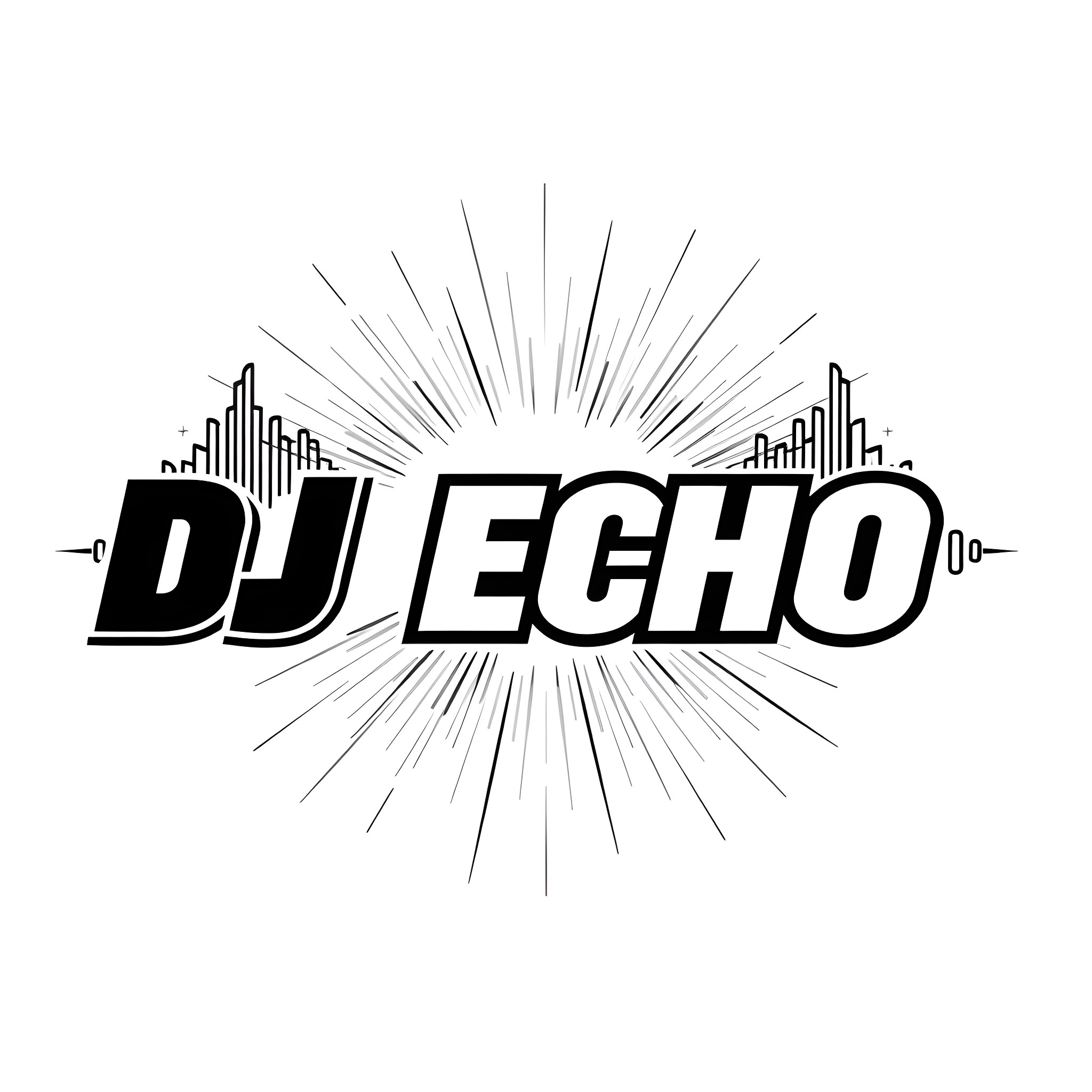 DJ performing with dynamic city skyline Coloring Page (free black-and-white line drawing printable PDF for all, from beginners to advanced learners, including children, teens, adults, and seniors)