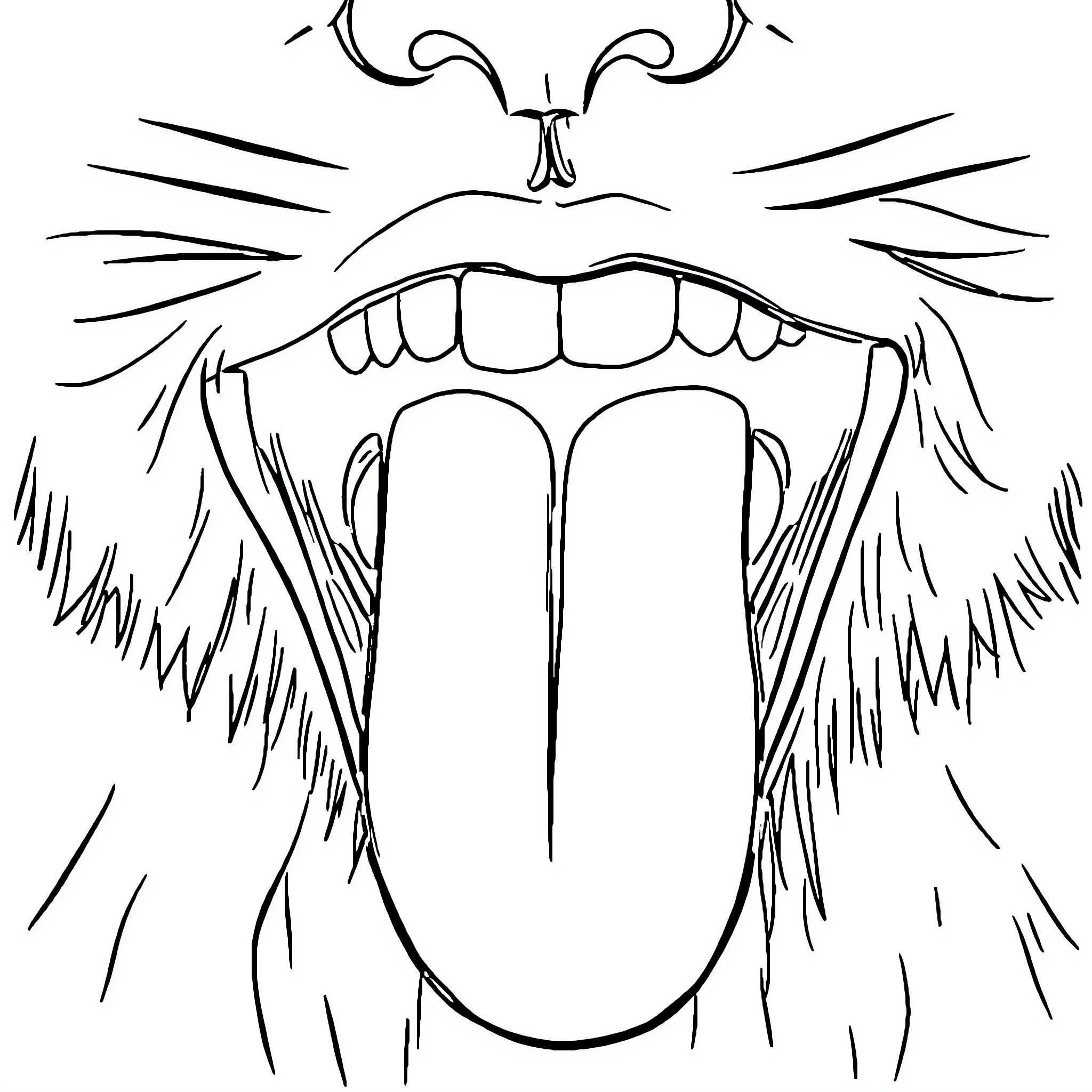 Language of Expressive Faces Coloring Page (free black-and-white line drawing printable PDF for all, from beginners to advanced learners, including children, teens, adults, and seniors)