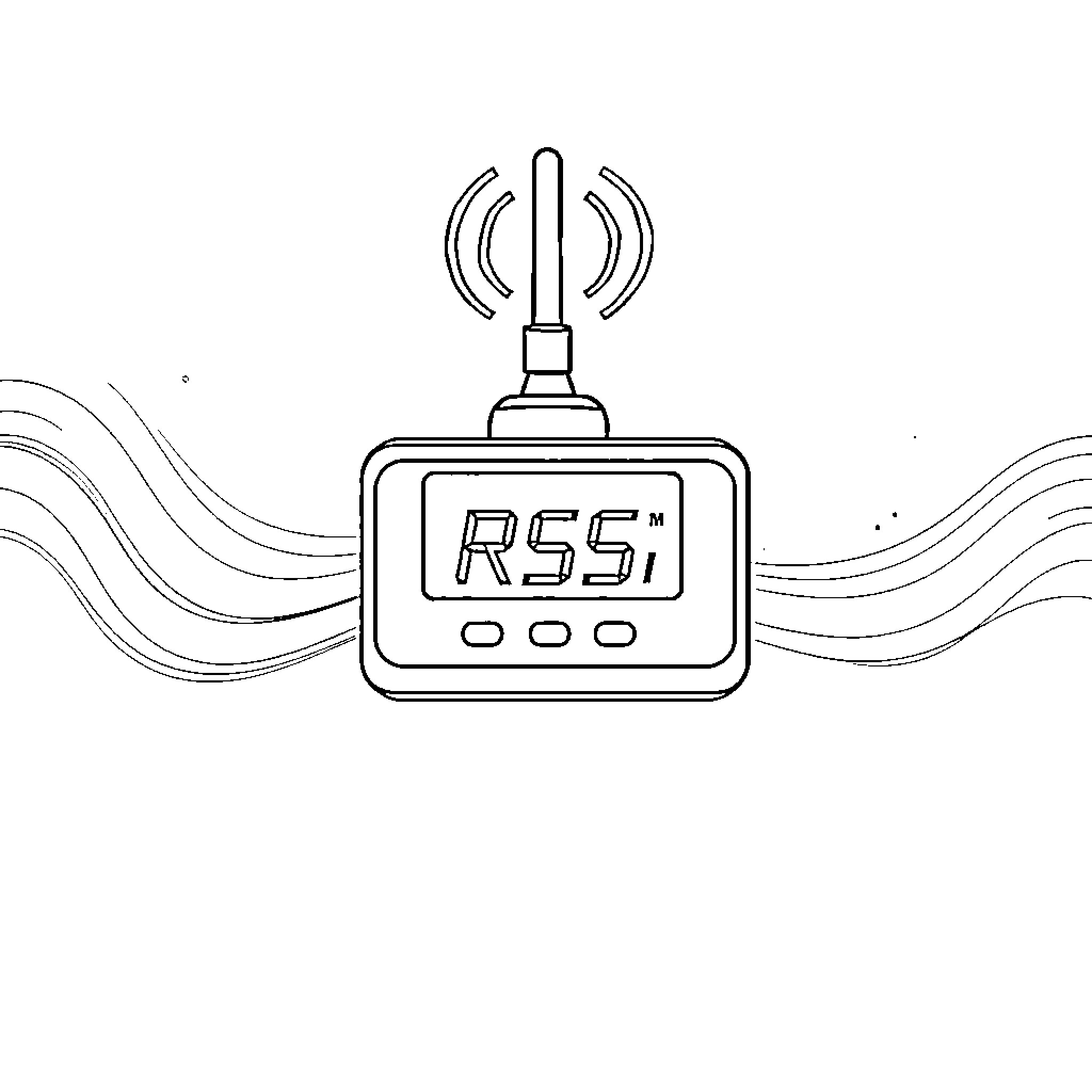 RSSI device displaying signal strength Coloring Page (free black-and-white line drawing printable PDF for all, from beginners to advanced learners, including children, teens, adults, and seniors)