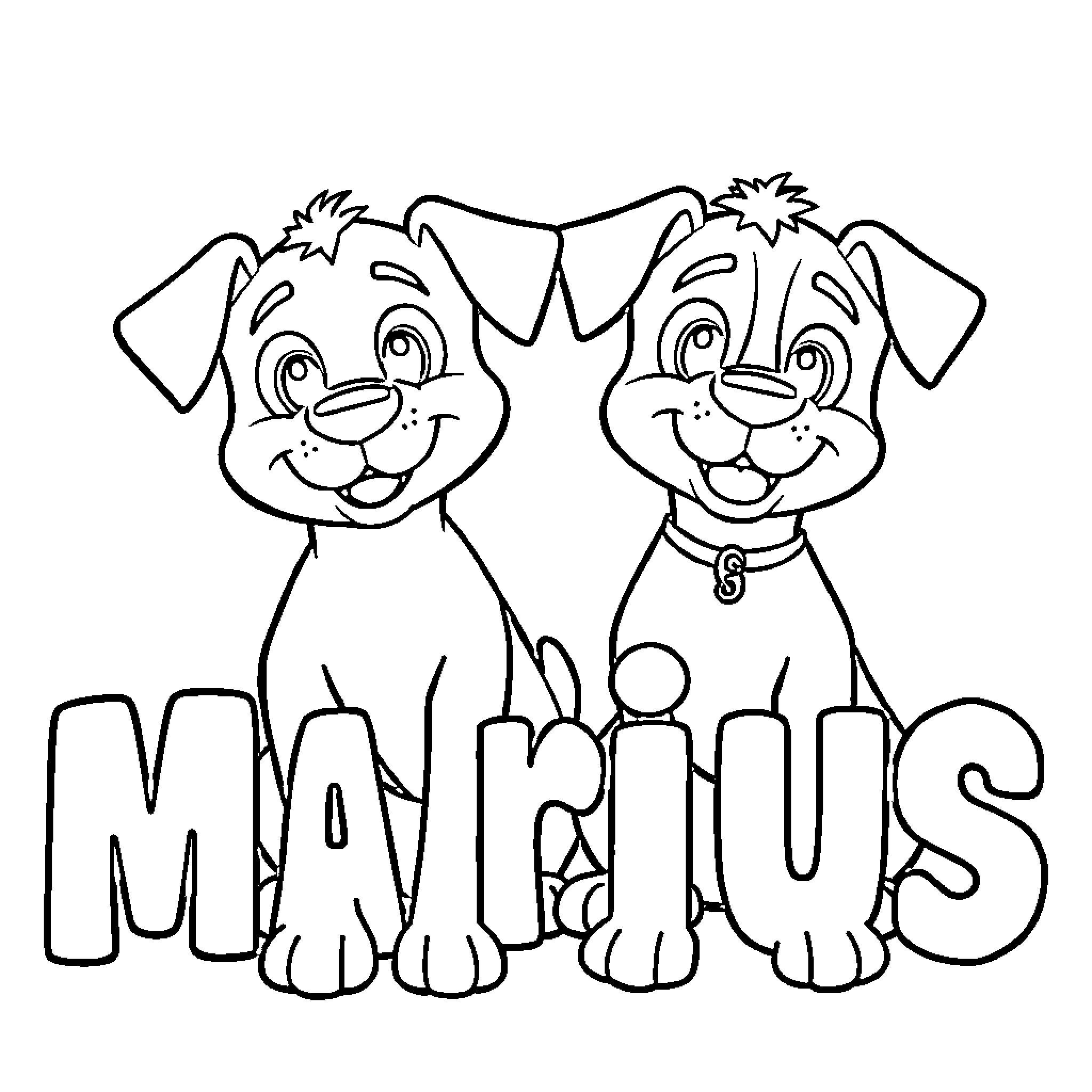 Bluey characters in playful embrace Coloring Page (free black-and-white line drawing printable PDF for all, from beginners to advanced learners, including children, teens, adults, and seniors)