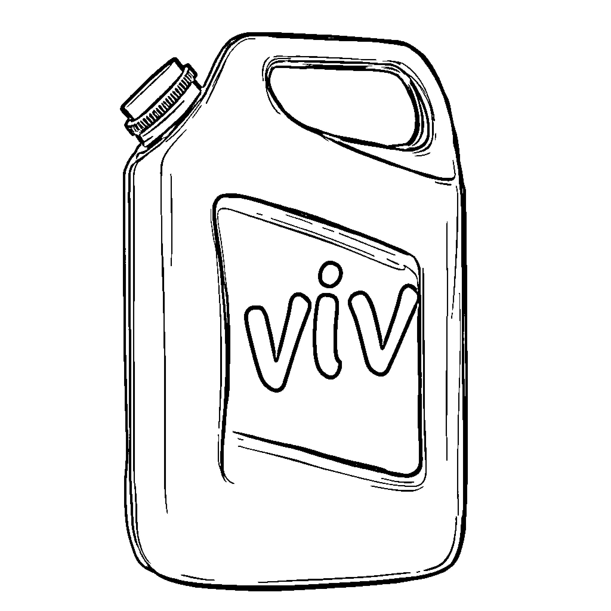 Petrol Can with Vivid Imagery Coloring Page (free black-and-white line drawing printable PDF for all, from beginners to advanced learners, including children, teens, adults, and seniors)