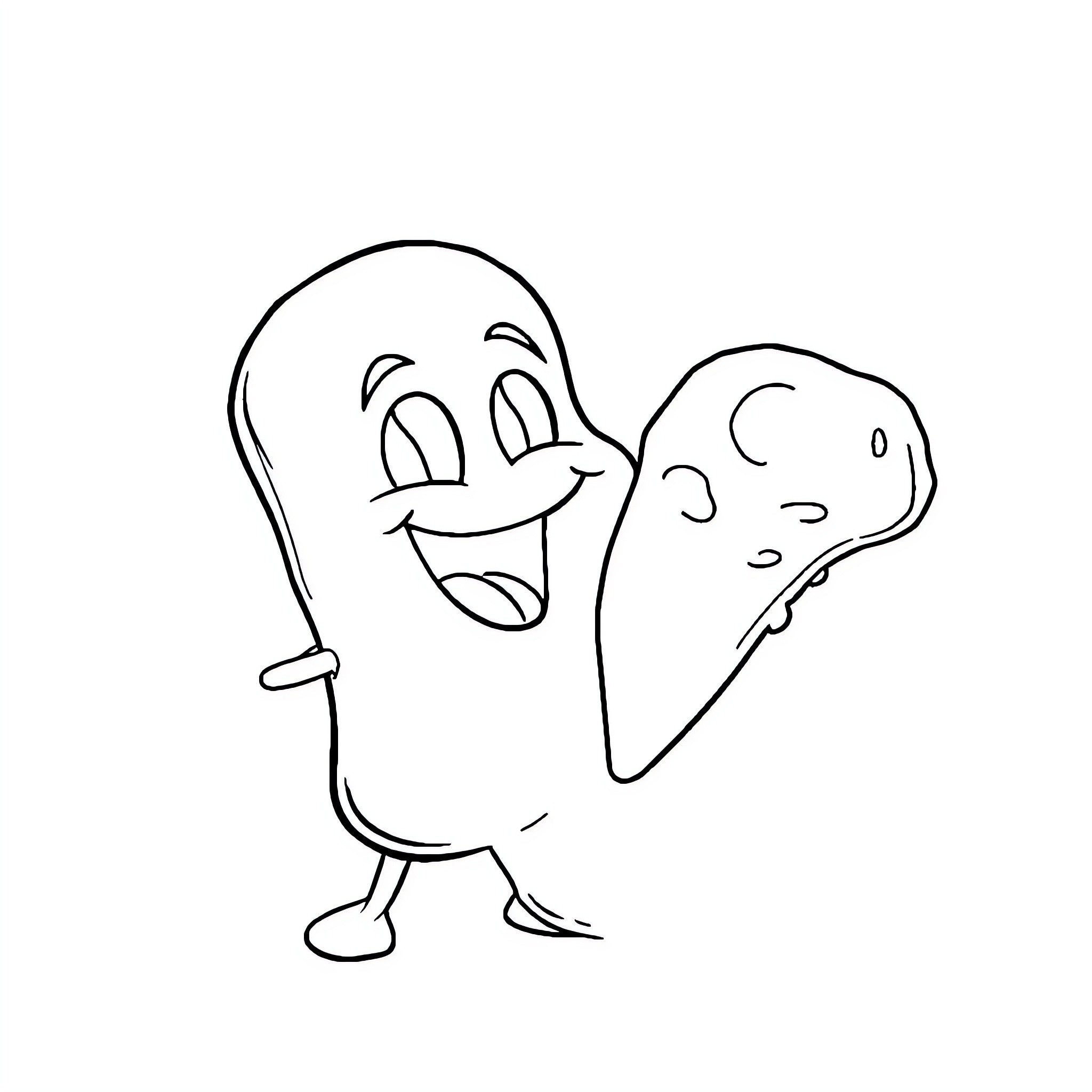 Potato Characters Embracing Playfully Coloring Page (free black-and-white line drawing printable PDF for all, from beginners to advanced learners, including children, teens, adults, and seniors)