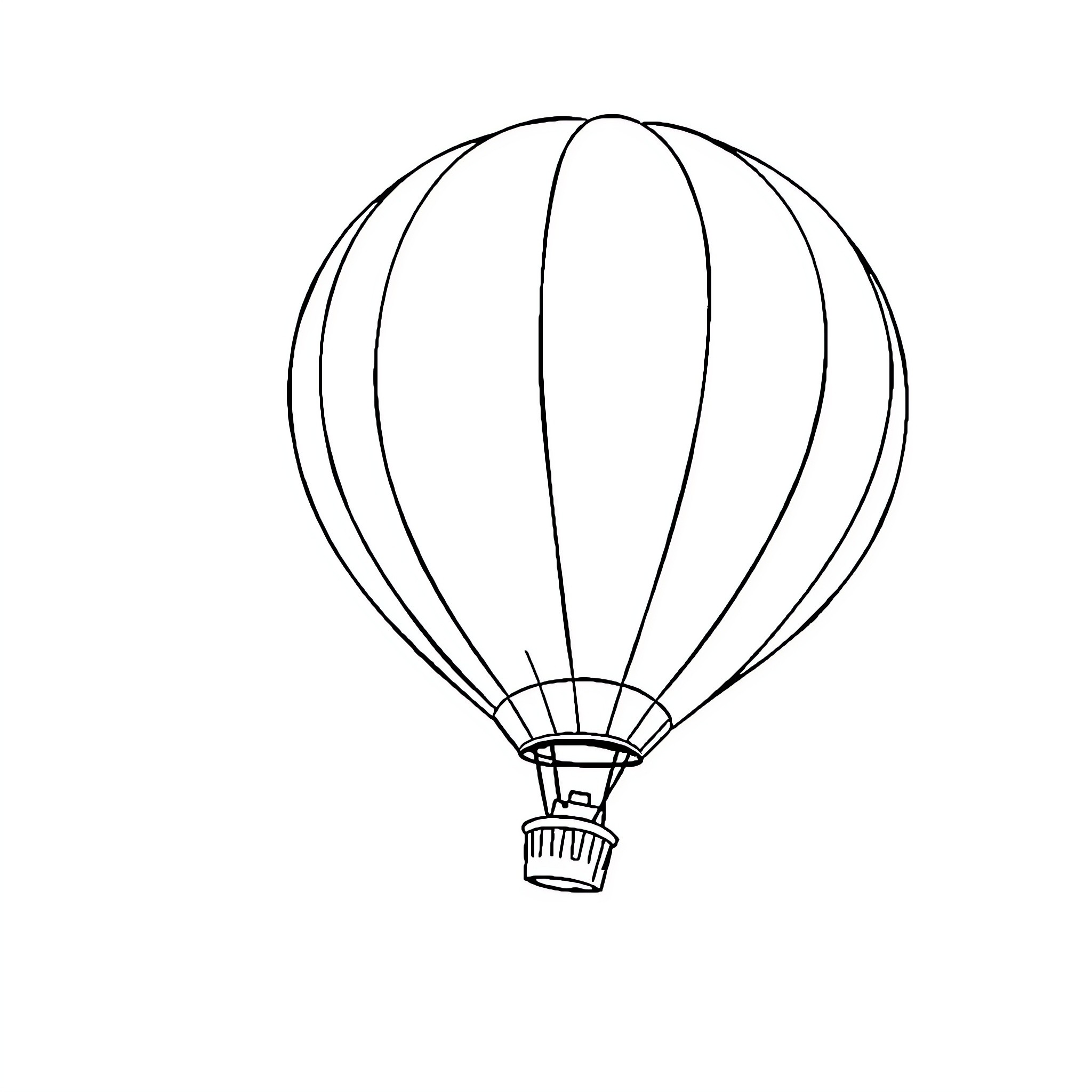 Balloon floating in the air Coloring Page (free black-and-white line drawing printable PDF for all, from beginners to advanced learners, including children, teens, adults, and seniors)
