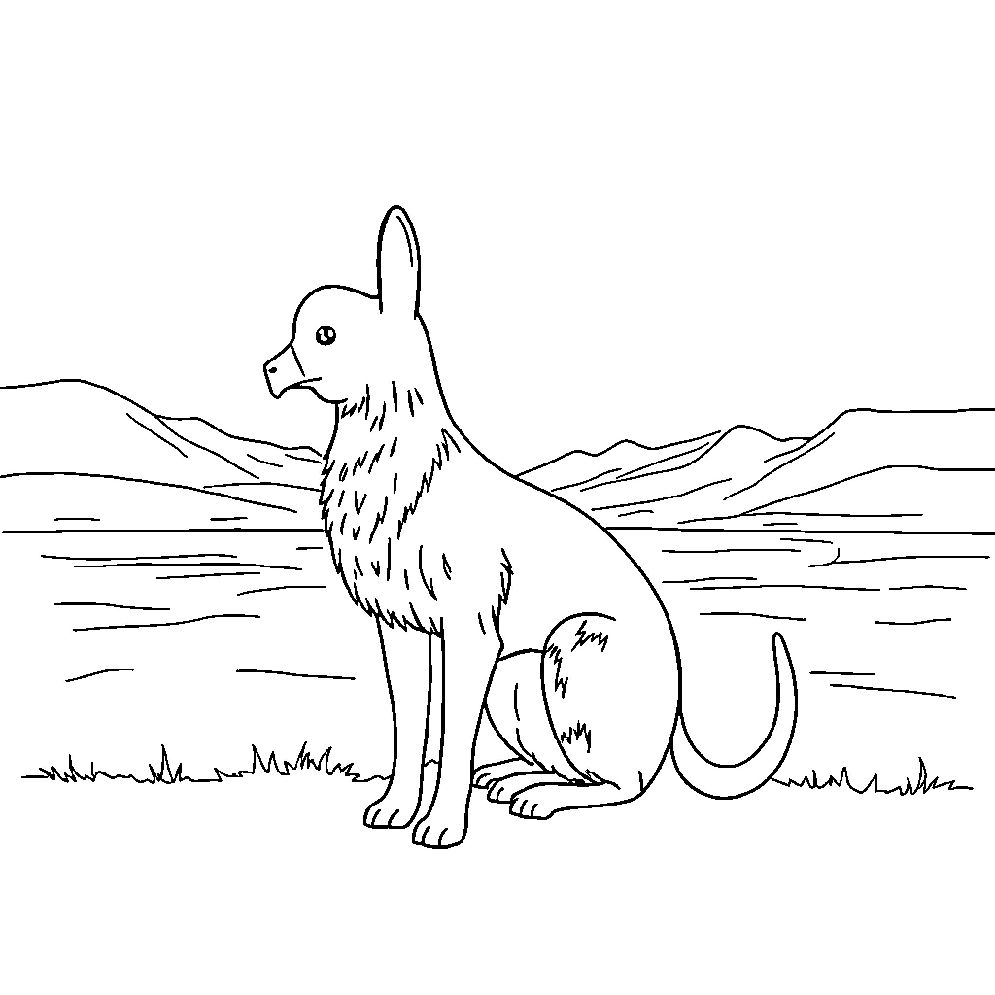 Pikachu exploring the wilderness Coloring Page (free black-and-white line drawing printable PDF for all, from beginners to advanced learners, including children, teens, adults, and seniors)