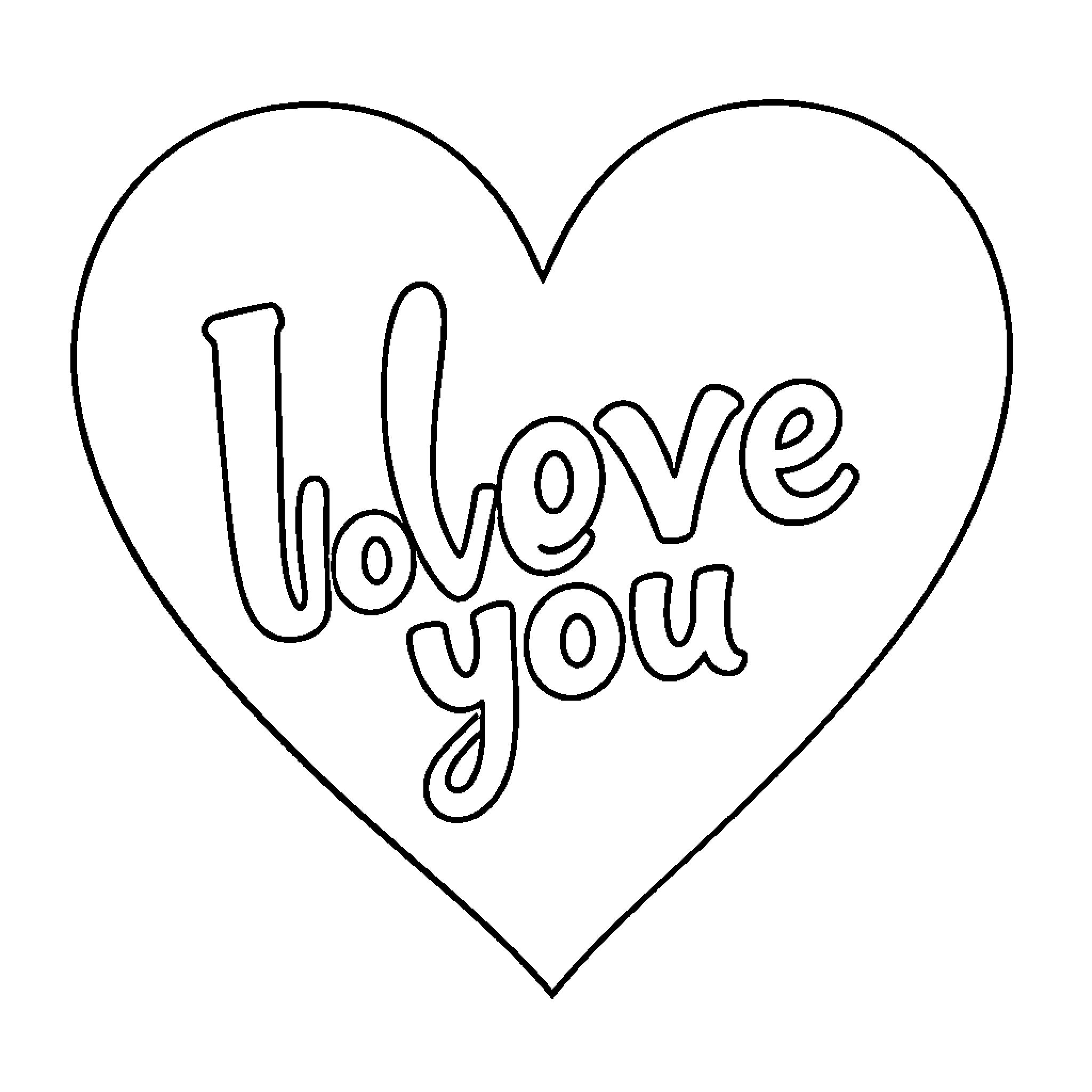 Heart expressing heartfelt message Coloring Page (free black-and-white line drawing printable PDF for all, from beginners to advanced learners, including children, teens, adults, and seniors)