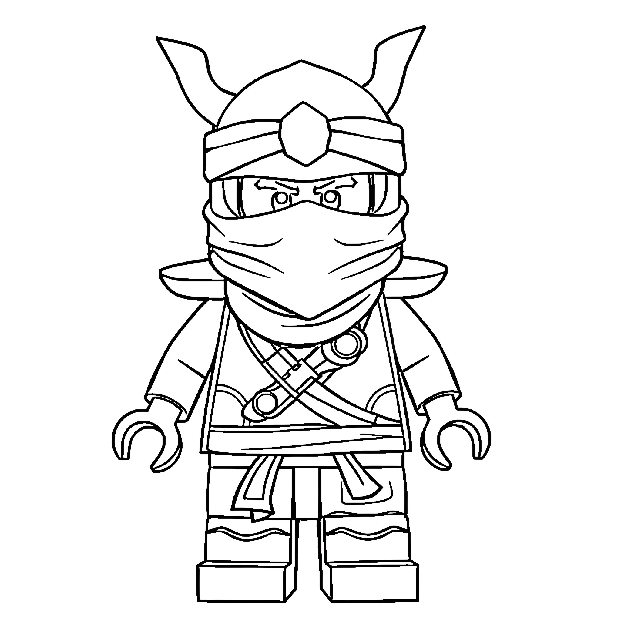 Master Wu's Ninja Training in Action Coloring Page (free black-and-white line drawing printable PDF for all, from beginners to advanced learners, including children, teens, adults, and seniors)