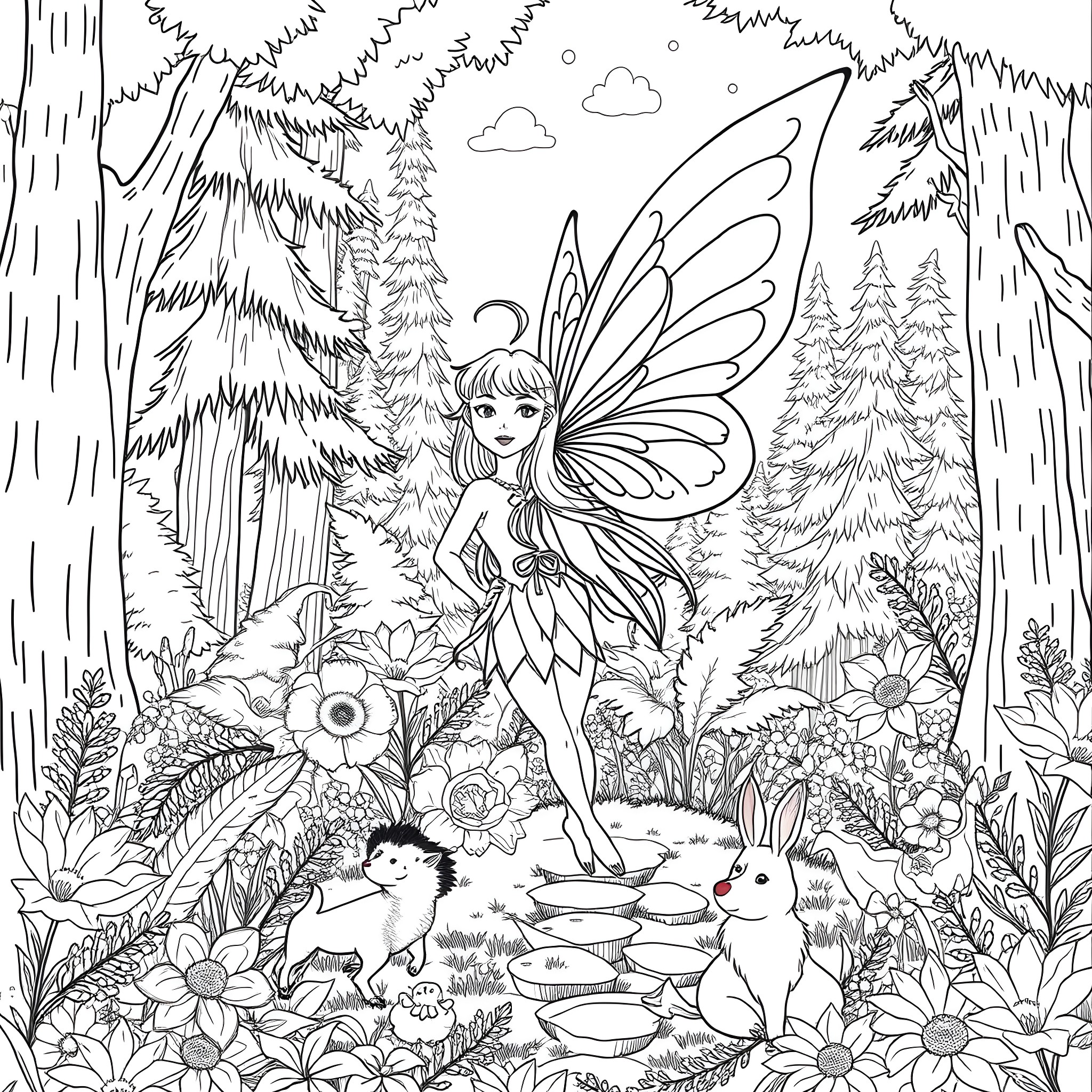98 Best Fairy Coloring Pages (Free Printable PDFs)