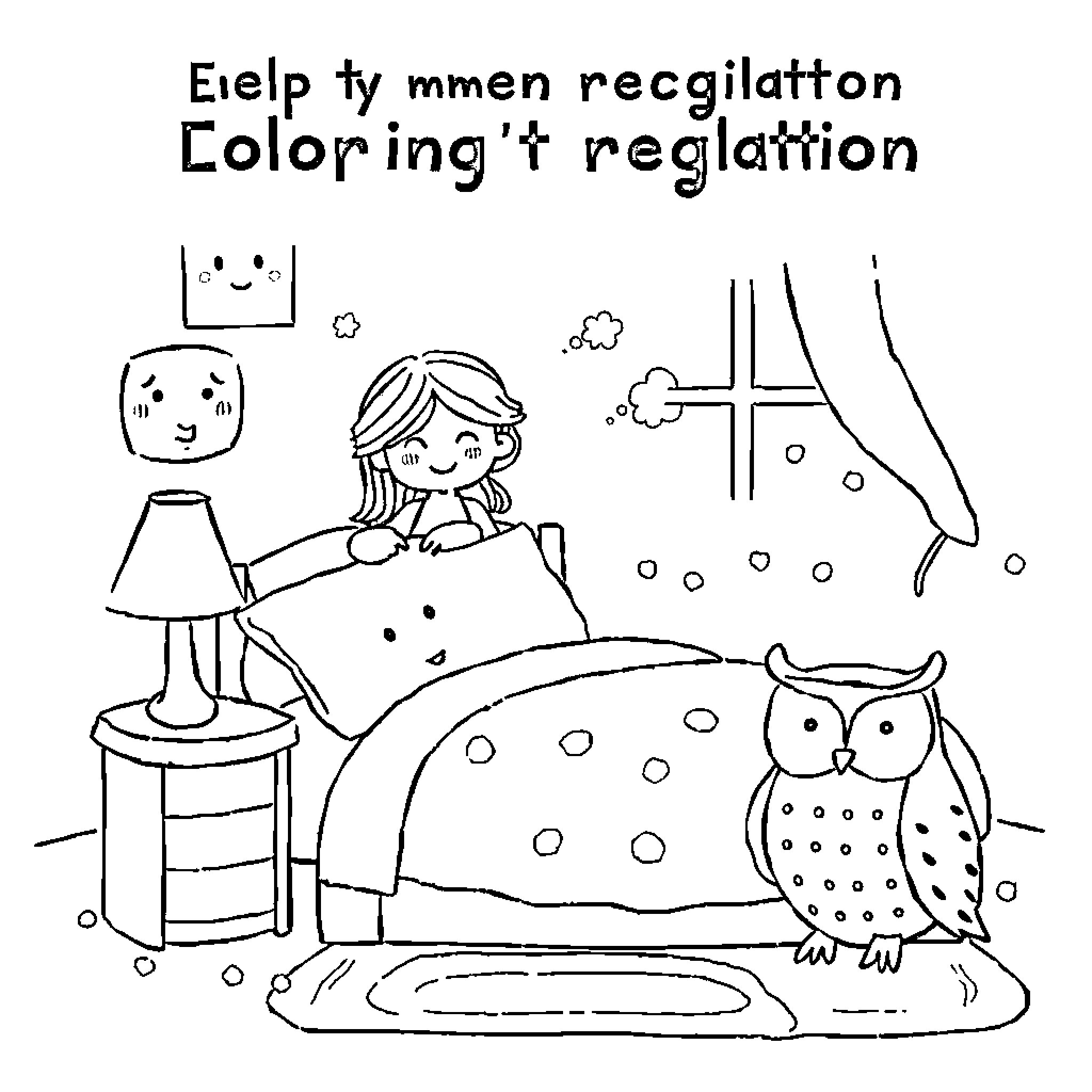 Emotion of childlike innocence and wonder Coloring Page (free black-and-white line drawing printable PDF for all, from beginners to advanced learners, including children, teens, adults, and seniors)